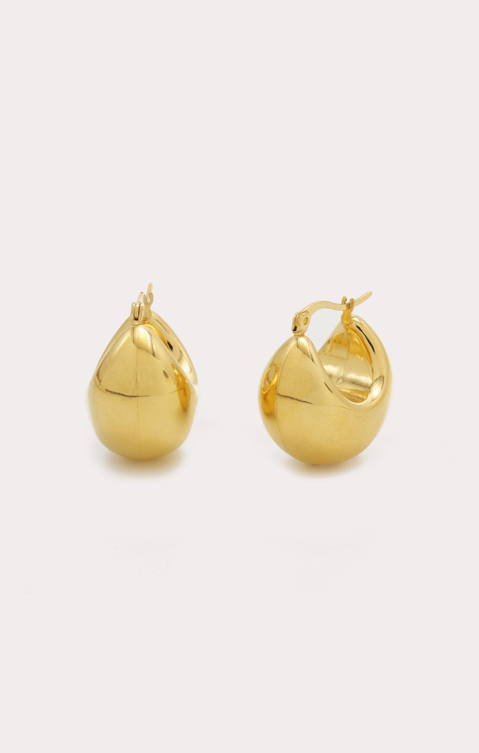 Gold Puffed Hoop Earrings for Everyday Wear | Petit Moments