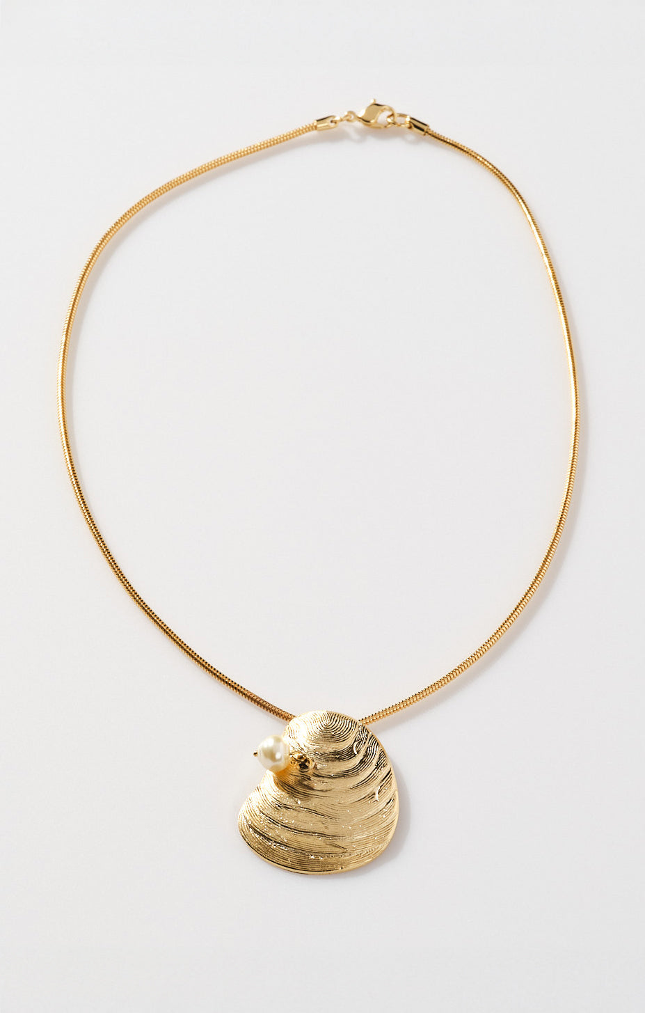 Gold Oyster Necklace for Coastal Lovers | Faithy Jewels