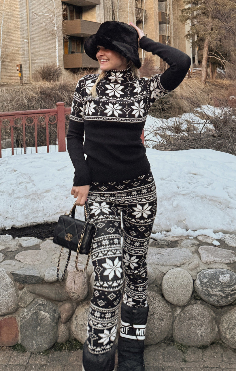 Fair Isle Knit Ski Pullover with Turtleneck | Winter Must-Have
