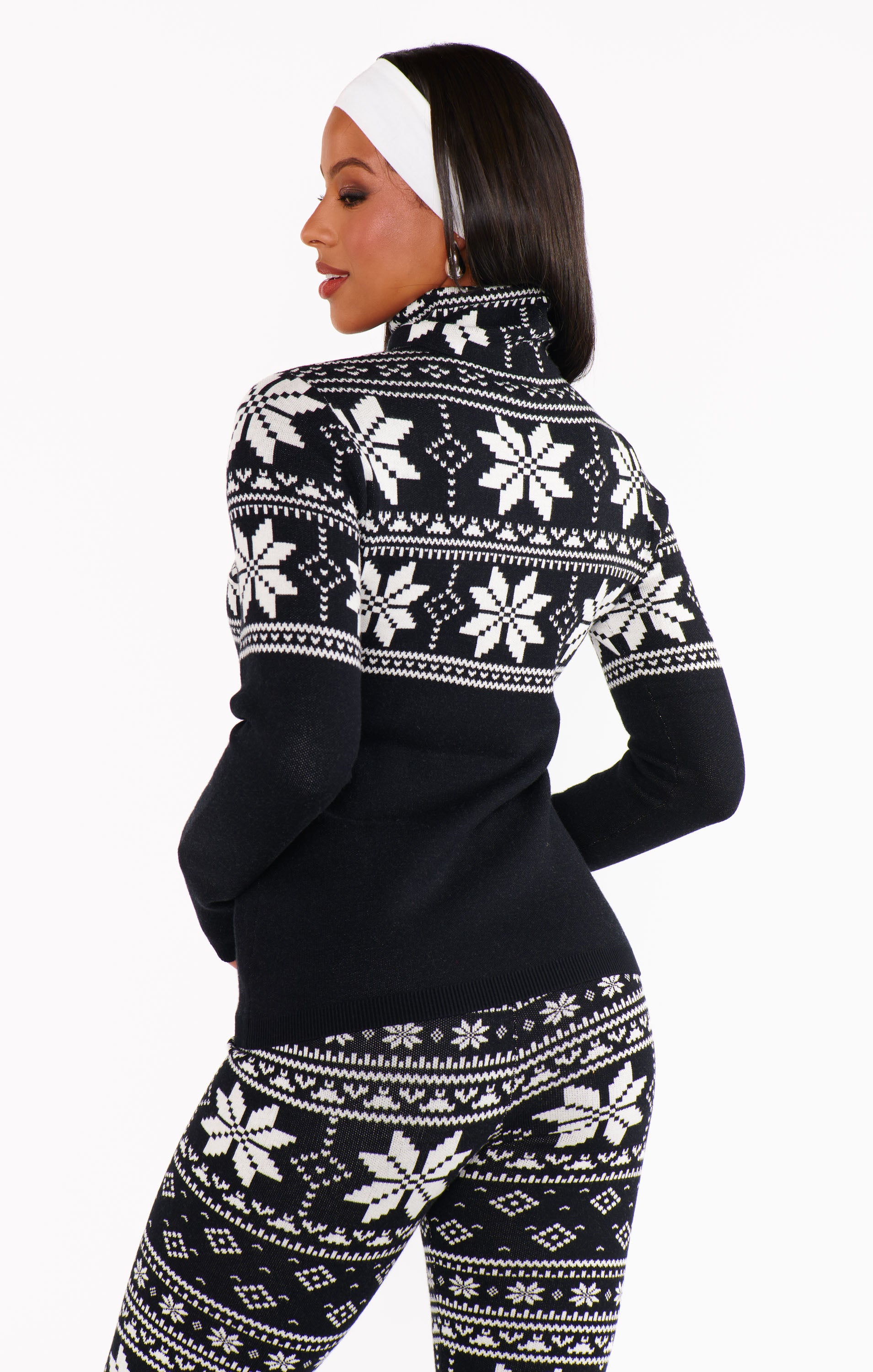 Fair Isle Knit Ski Pullover with Turtleneck | Winter Must-Have