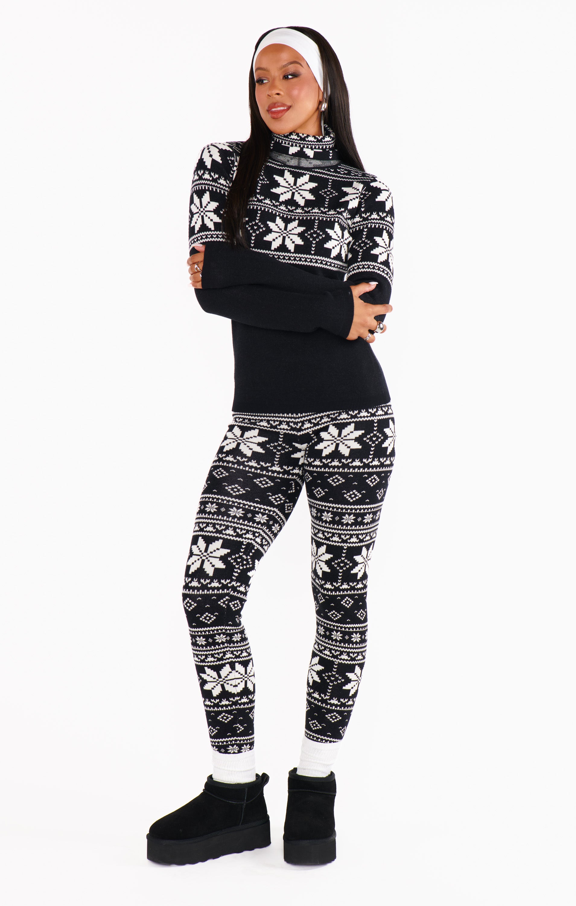 Fair Isle Knit Ski Pullover with Turtleneck | Winter Must-Have