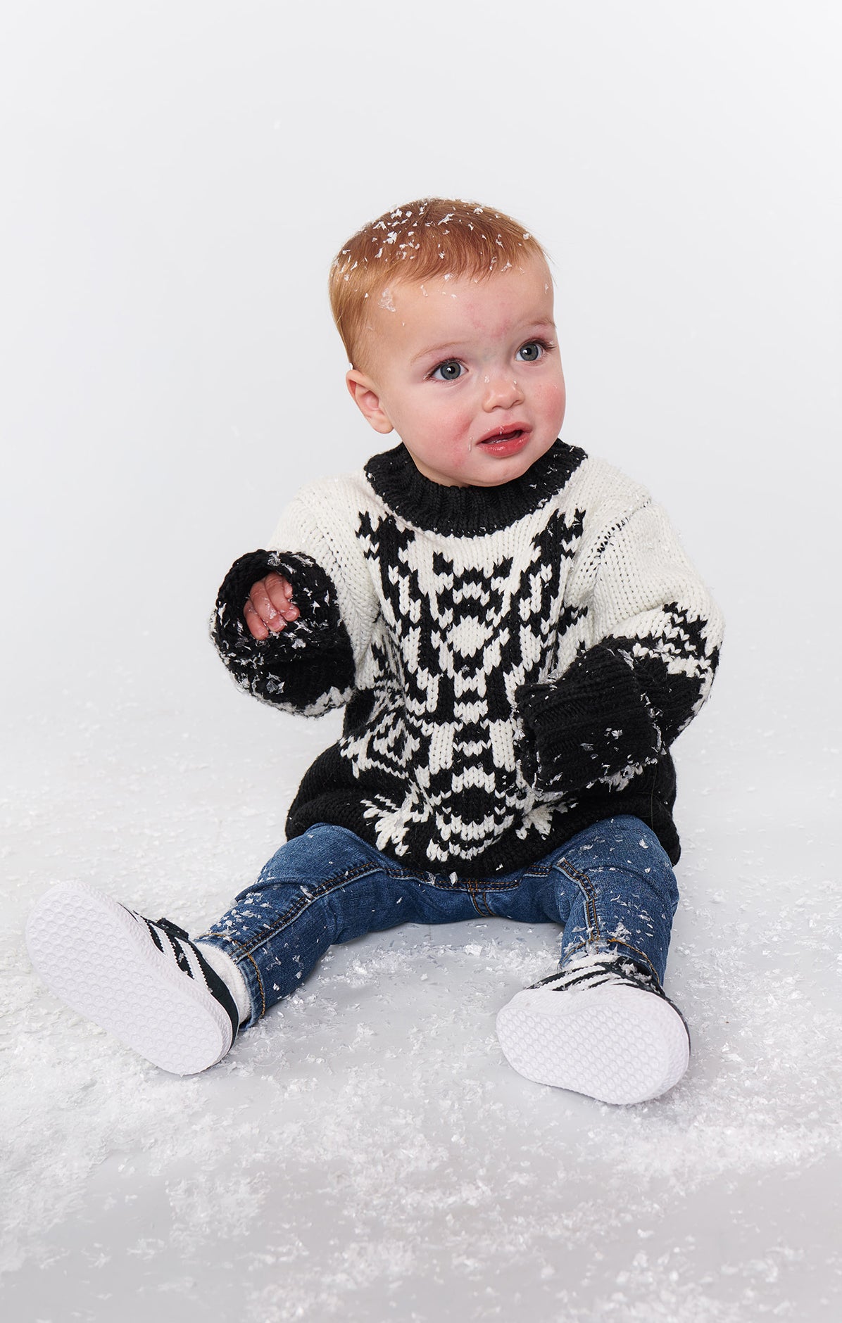 Snowflake Knit Sweater for Kids | Lil Stowe Cozy Winter Wear