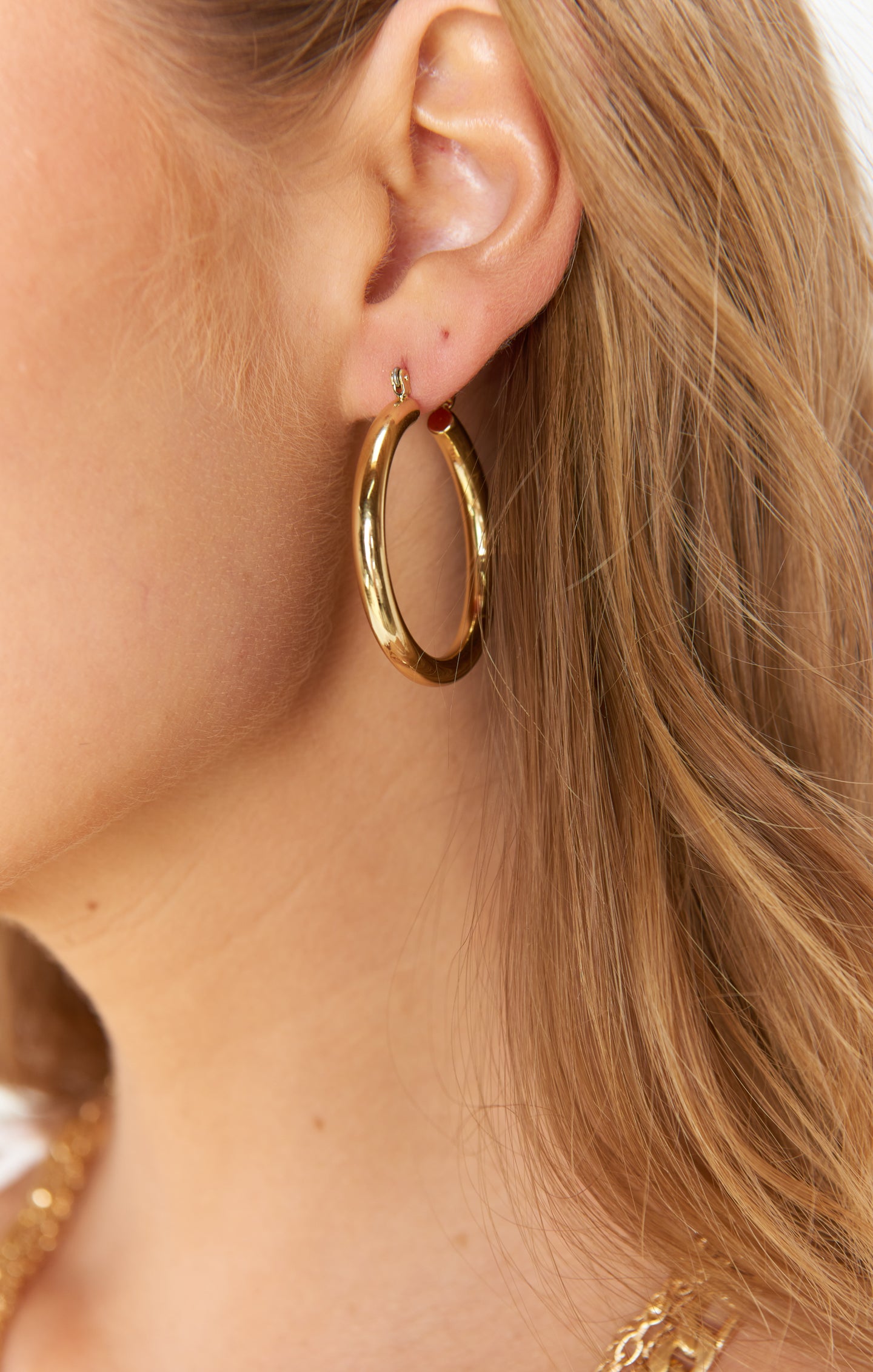 Gold Tube Hoop Earrings | Luv AJ Chiara
