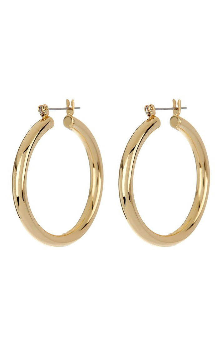 Gold Tube Hoop Earrings | Luv AJ Chiara
