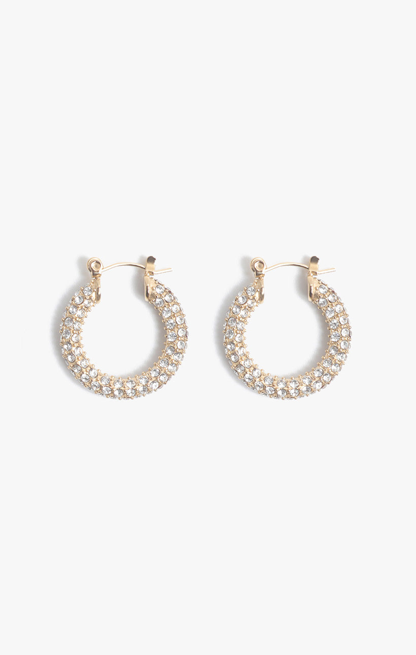 Diamond Pavé Hoop Earrings for Everyday Wear | Marrin Costello Audrey