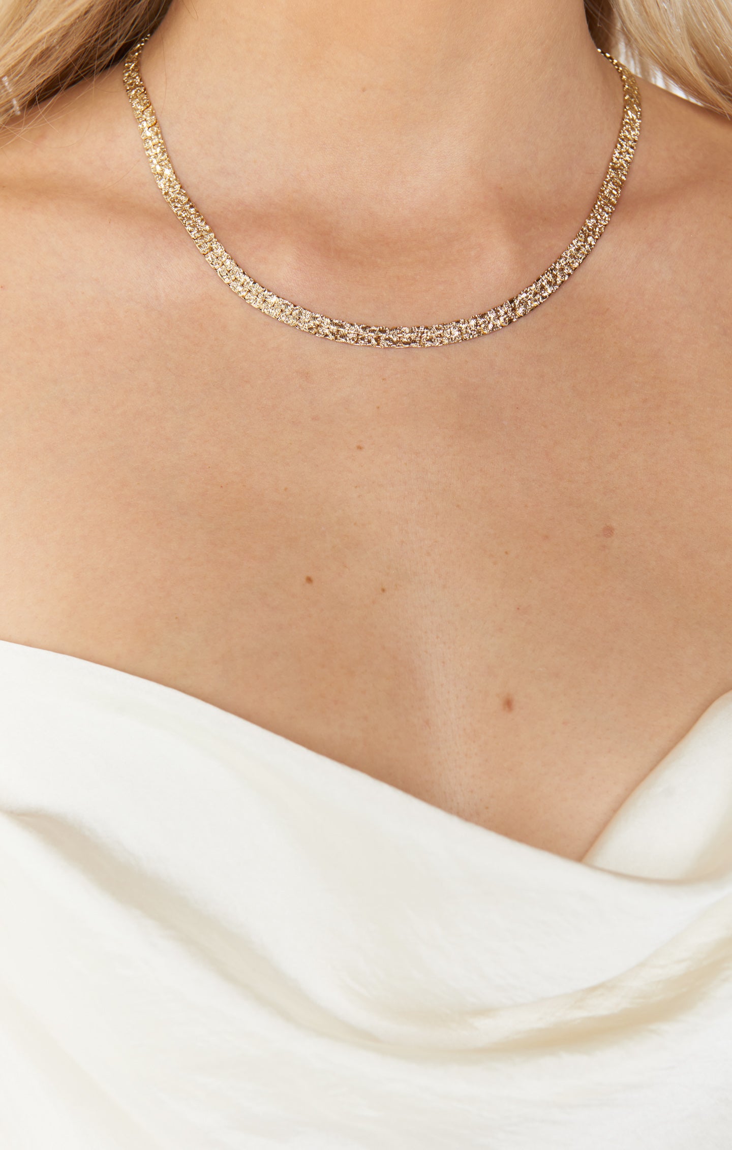 Gold-Plated Snake Chain Necklace for Layering | Vanessa Mooney Nicki