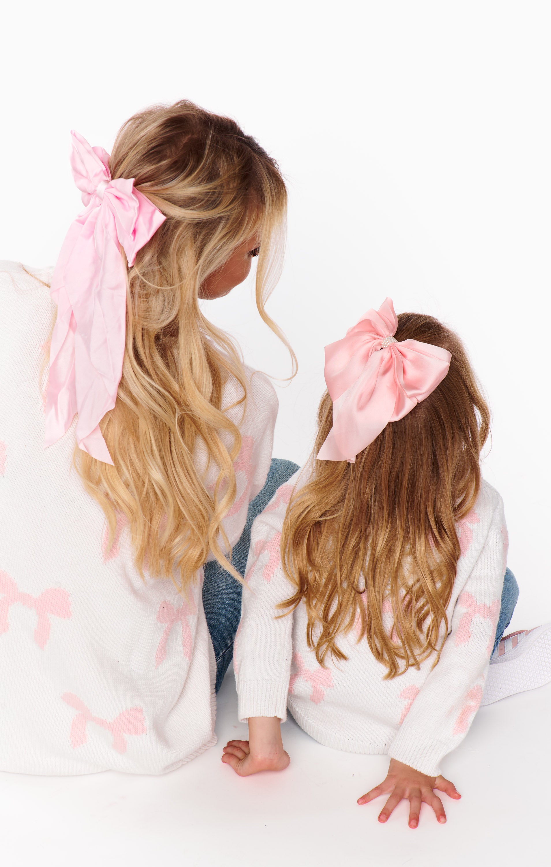 Bow Print Knit Sweater for Girls | Little Gabrielle