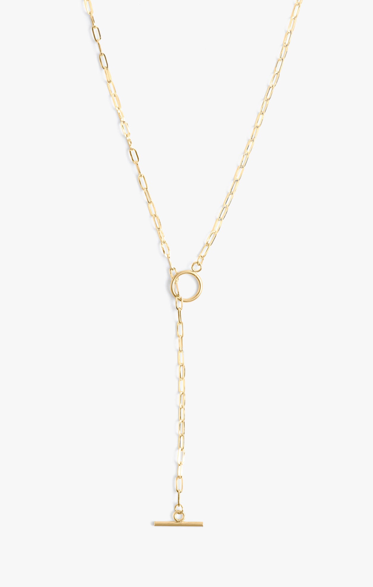 Gold Supreme Lariat Necklace – Multifunctional Pendant & Chain | Marrin Costello