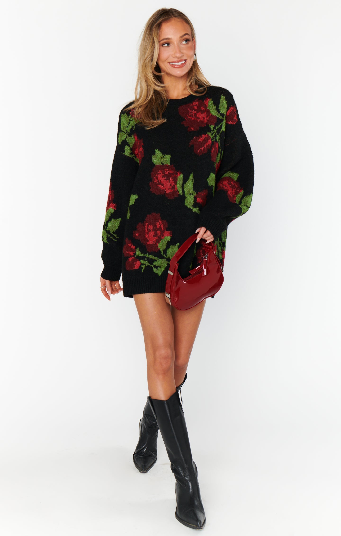 Floral Knit Sweater for Women | Summit Oversized Tunic
