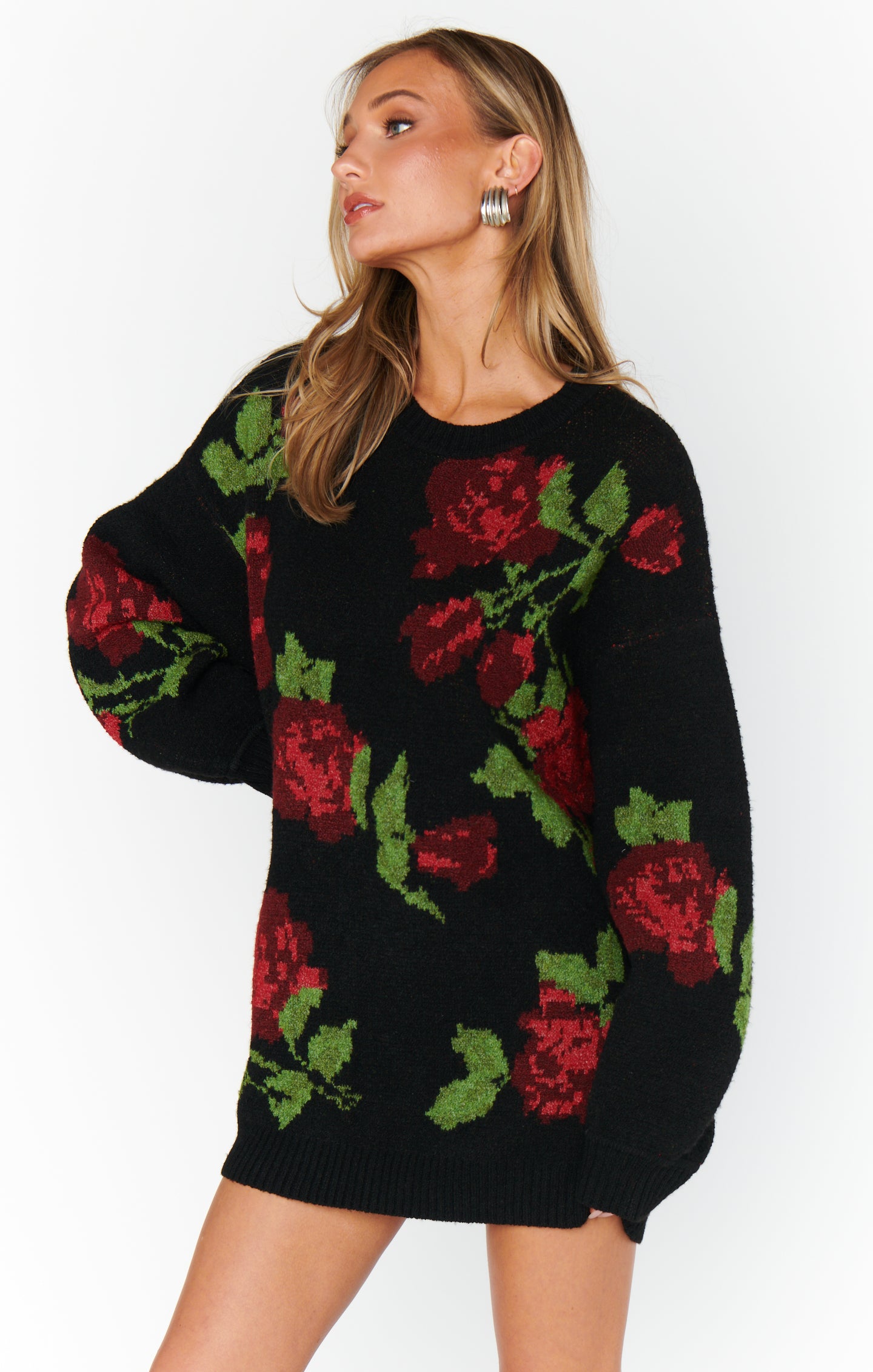 Floral Knit Sweater for Women | Summit Oversized Tunic