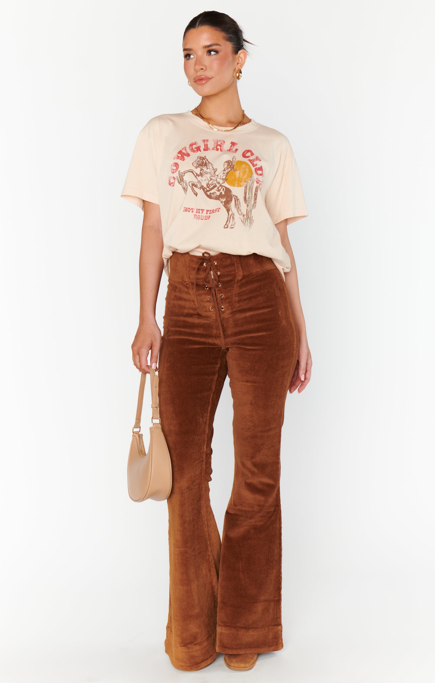 Distressed Cowgirl Graphic Tee | Oversized Travis Tee