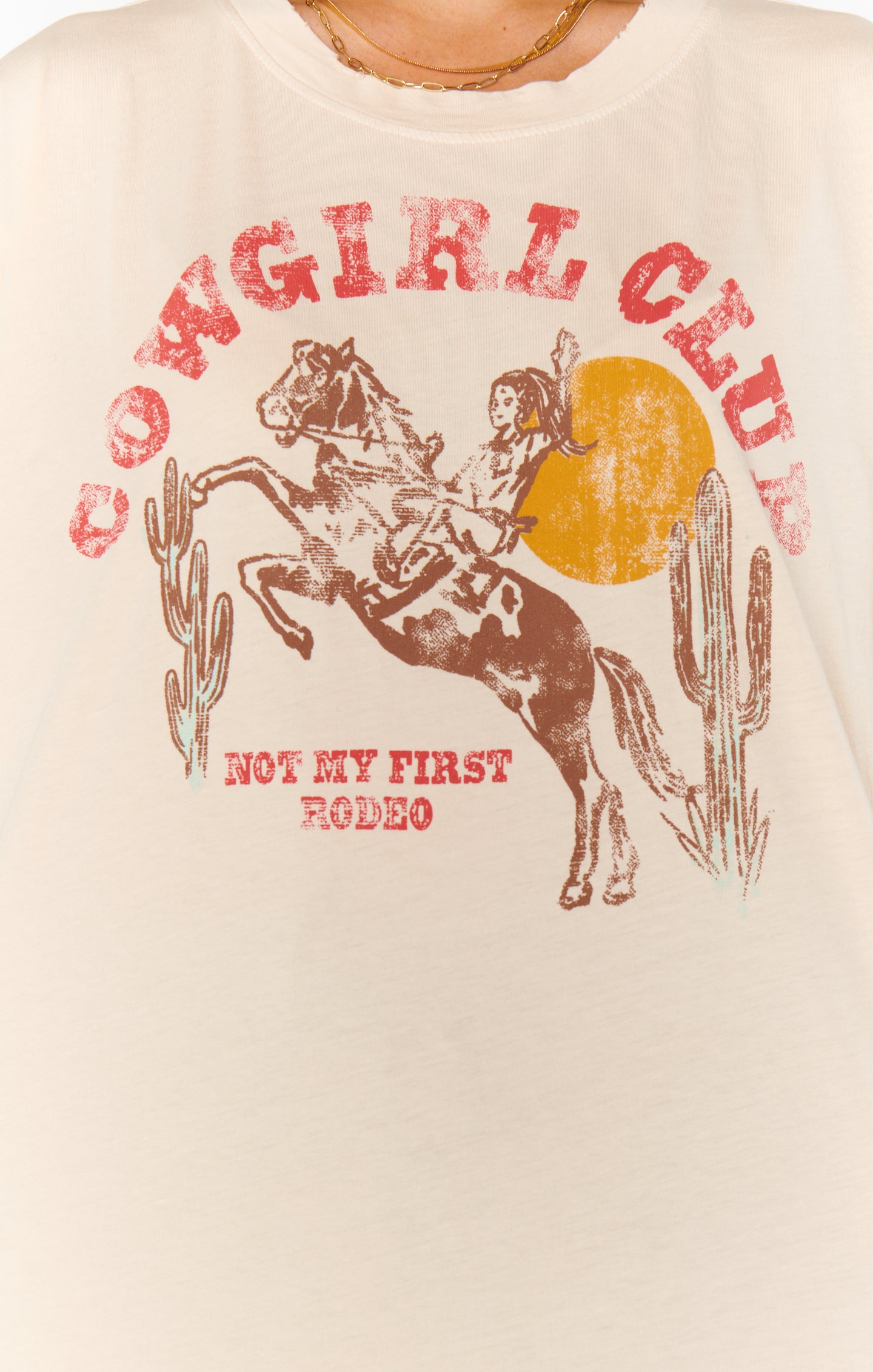 Distressed Cowgirl Graphic Tee | Oversized Travis Tee
