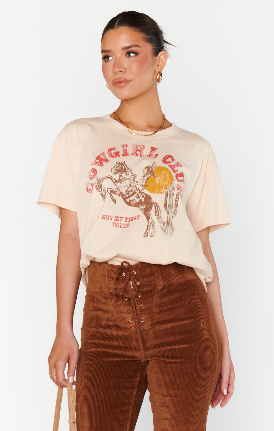 Distressed Cowgirl Graphic Tee | Oversized Travis Tee