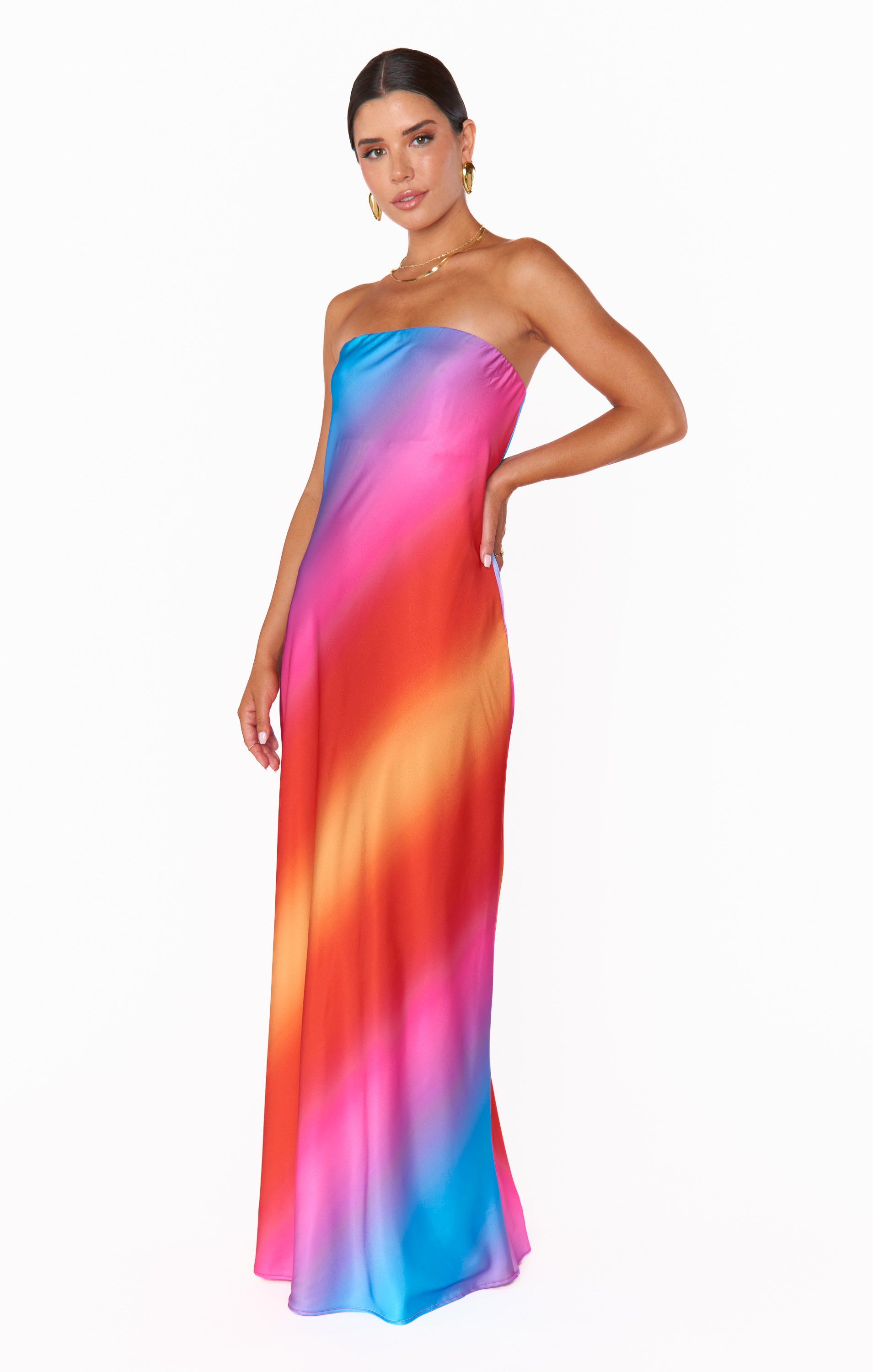 Sunset Ombre Strapless Maxi Dress | Taylor Tube