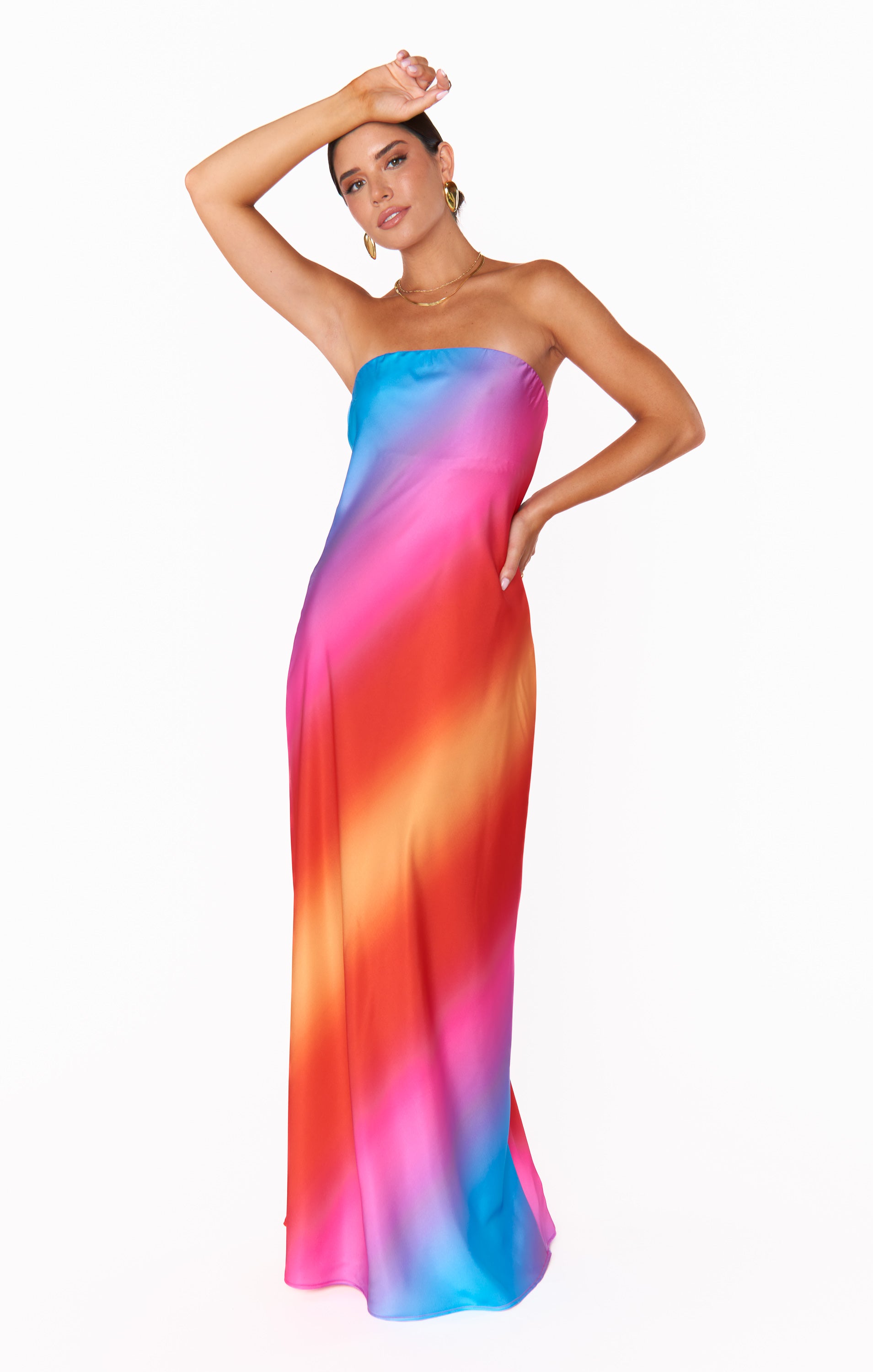Sunset Ombre Strapless Maxi Dress | Taylor Tube