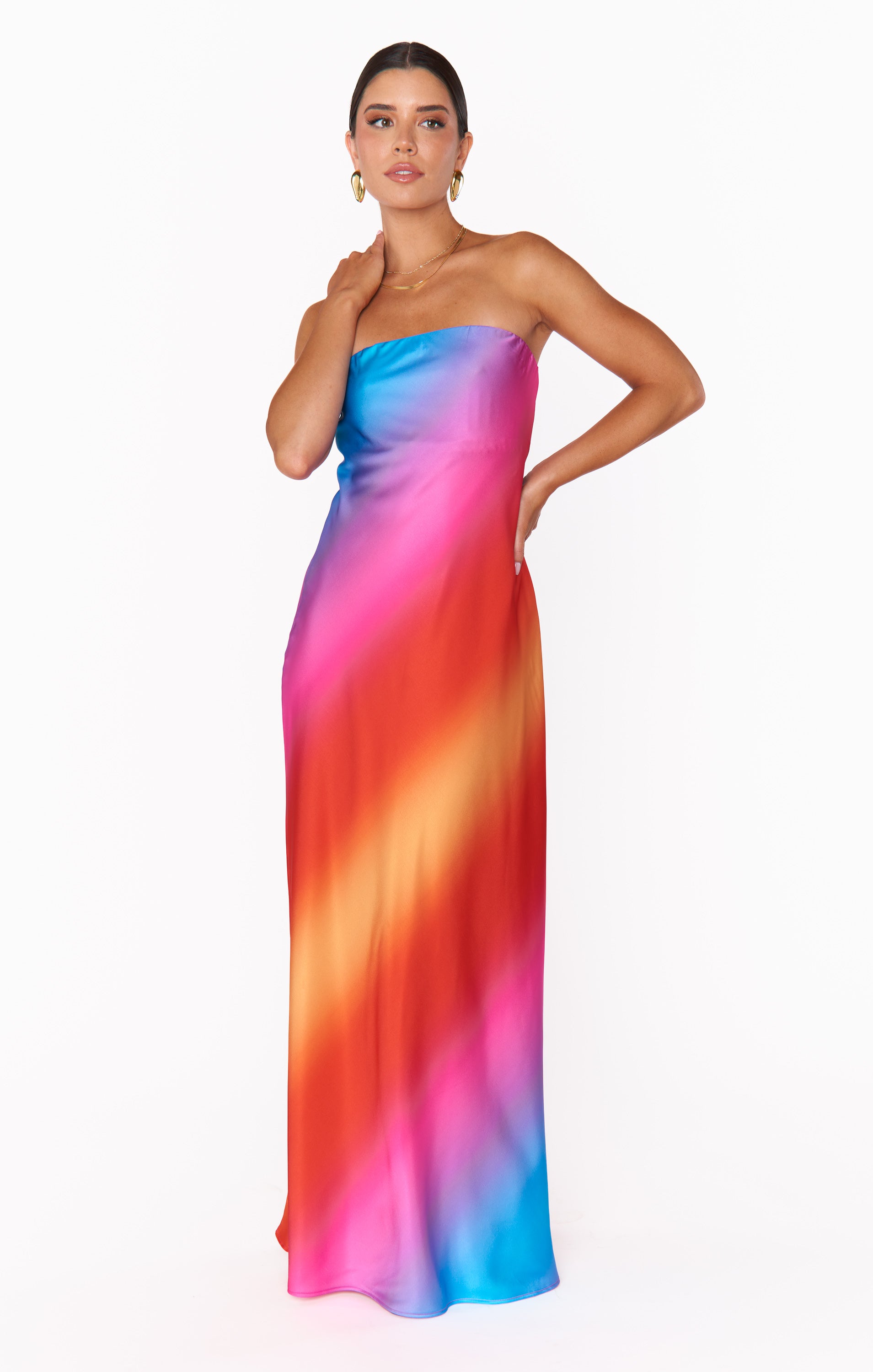 Sunset Ombre Strapless Maxi Dress | Taylor Tube