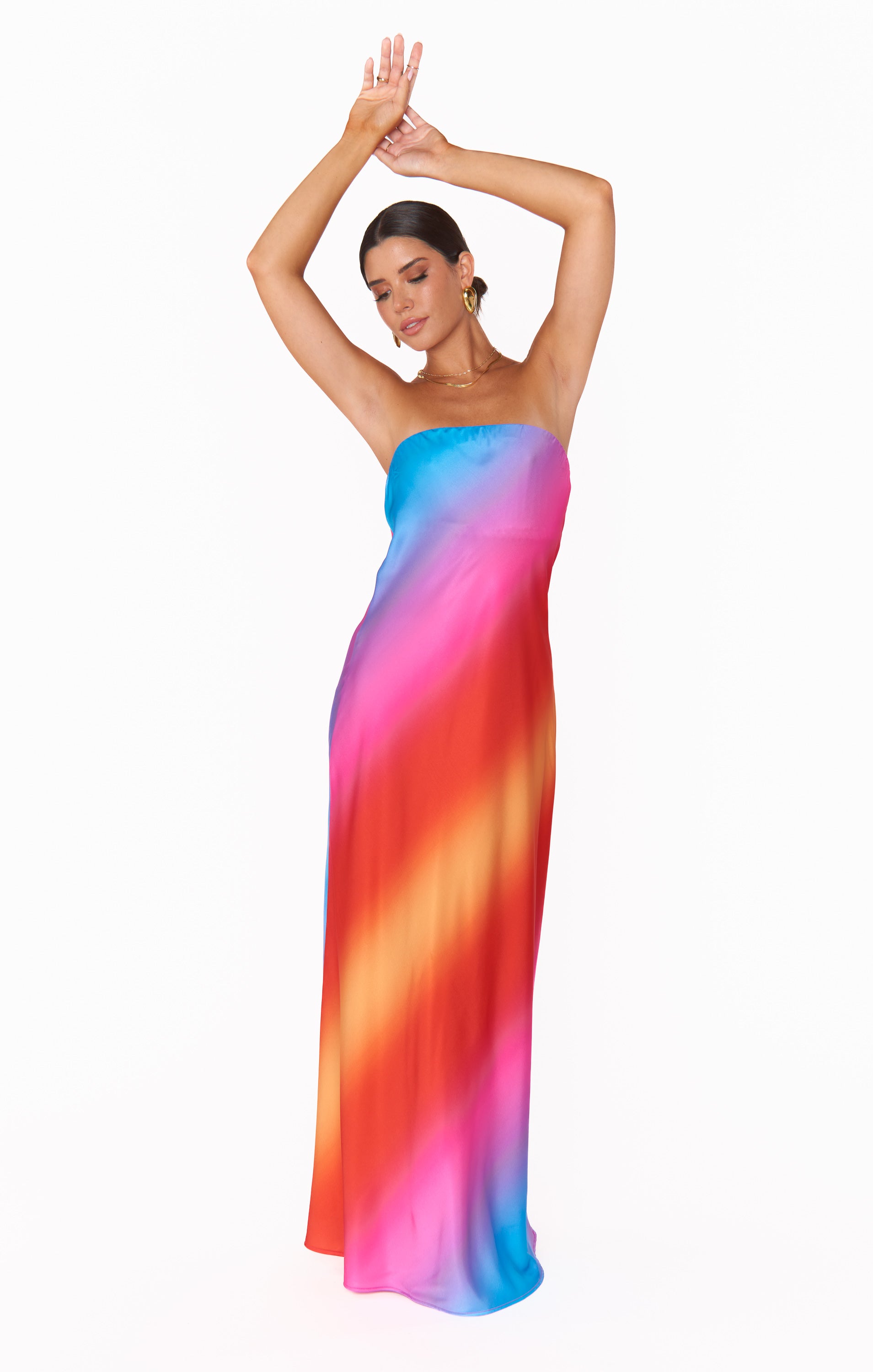 Sunset Ombre Strapless Maxi Dress | Taylor Tube