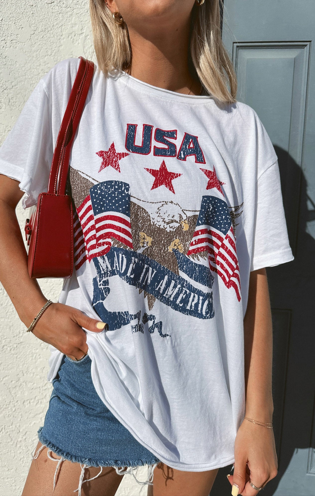 Patriotic Graphic Tee | Made in USA | Oversized Fit