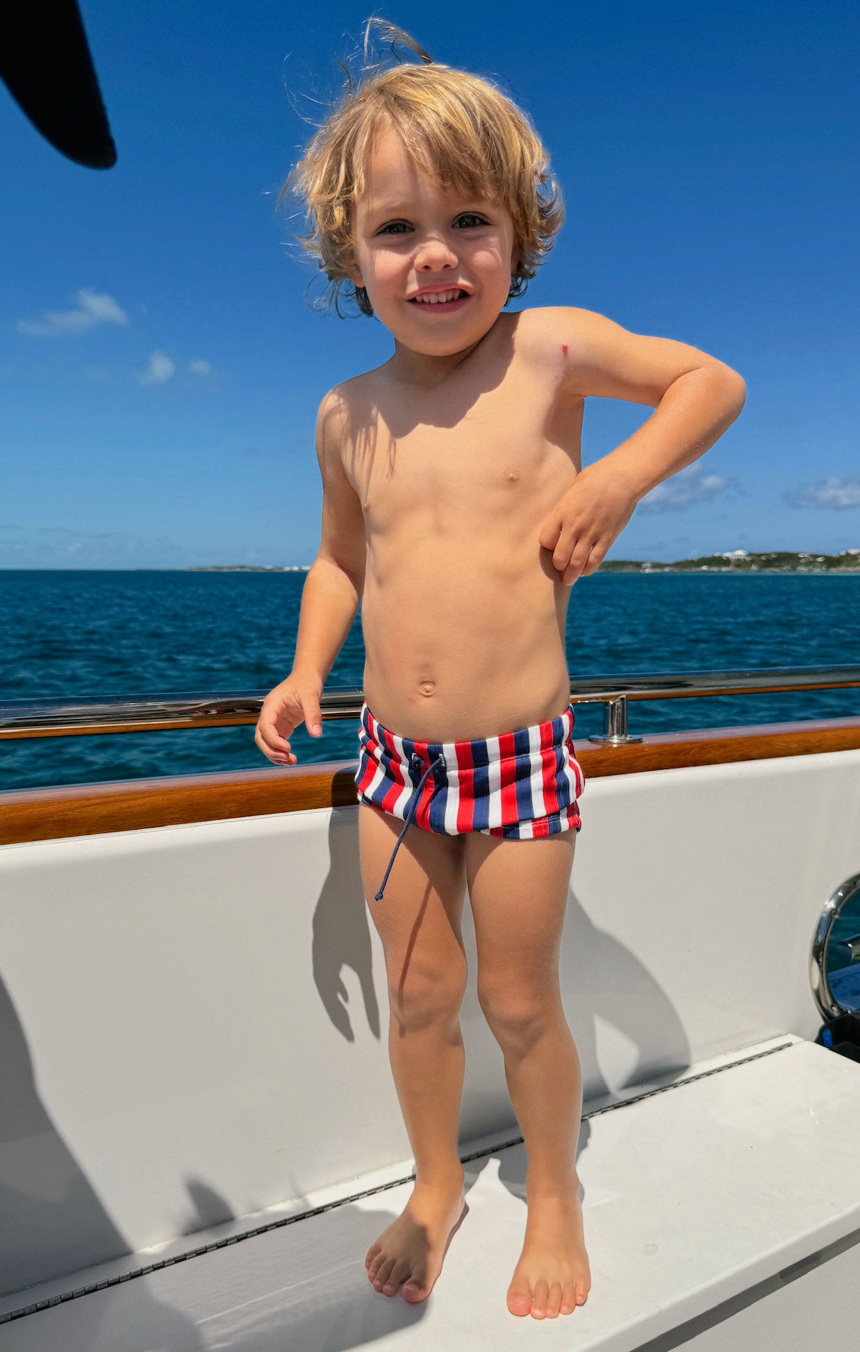 Patriotic Striped Baby Shorts for Boys & Girls | Lil Dude