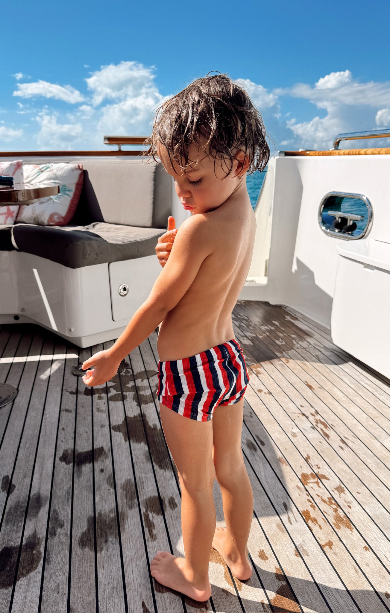 Patriotic Striped Baby Shorts for Boys & Girls | Lil Dude