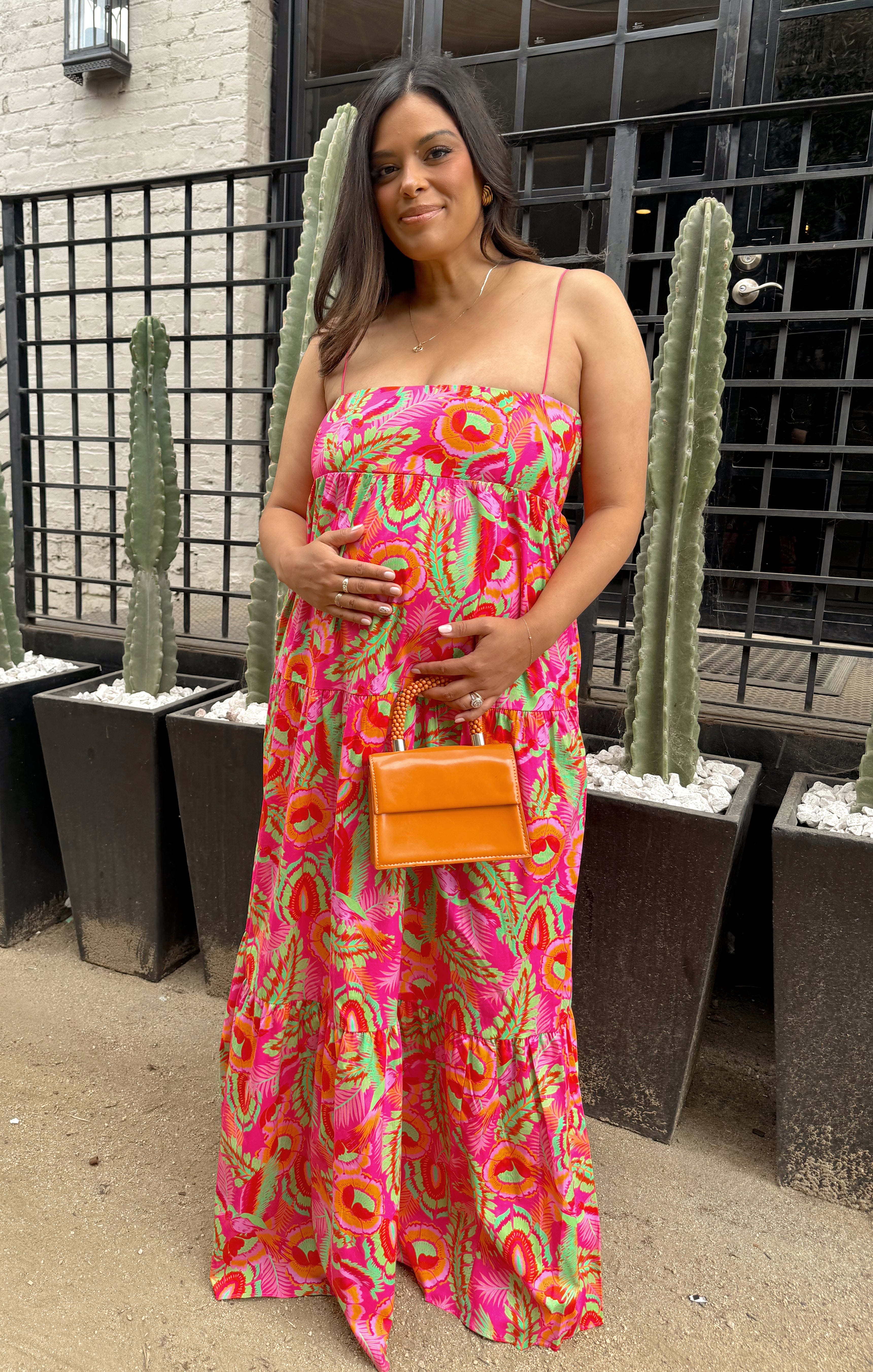 Lightweight Square Neck Maxi Dress with Pockets | Paradise Palms
