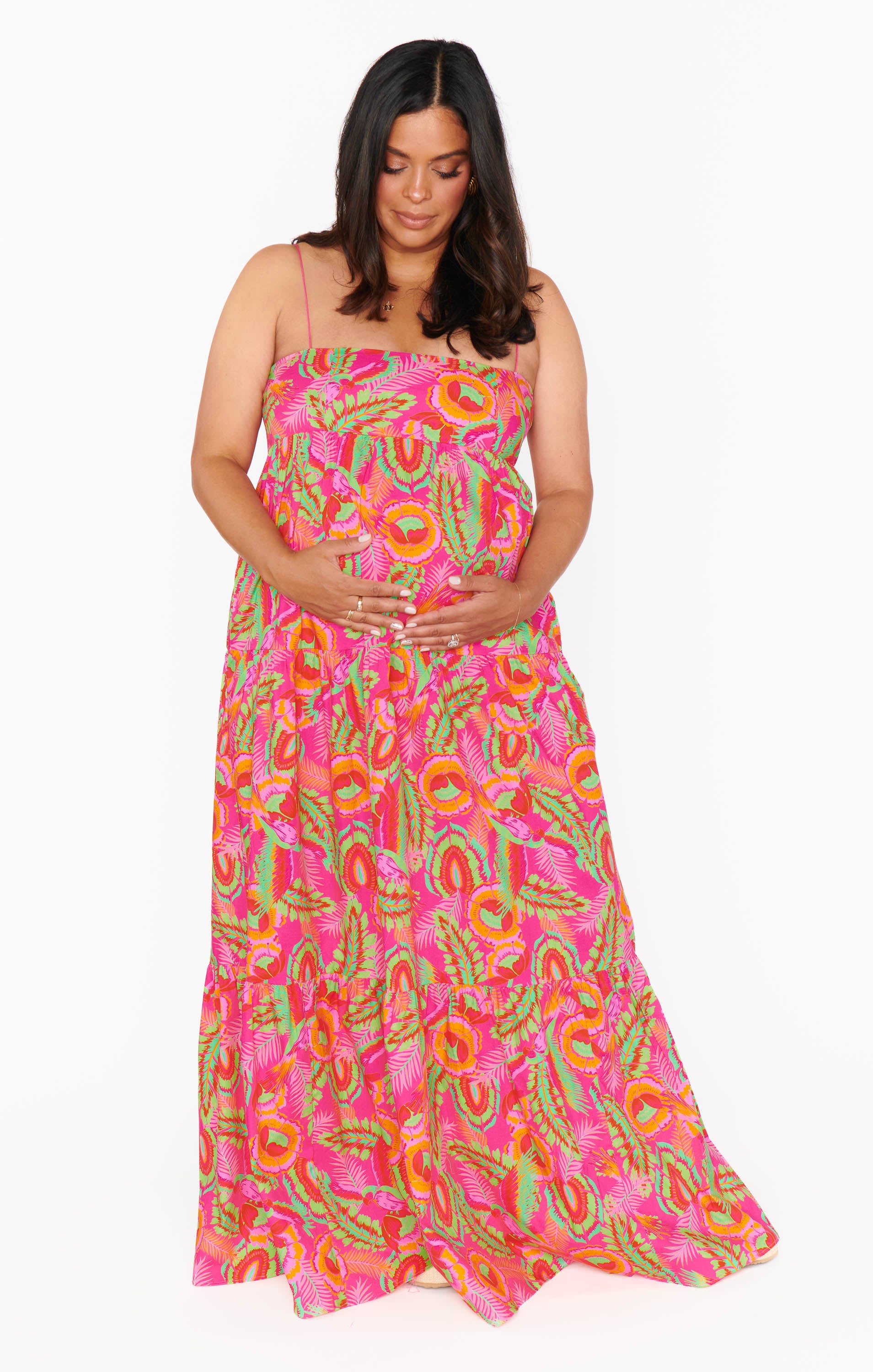 Lightweight Square Neck Maxi Dress with Pockets | Paradise Palms