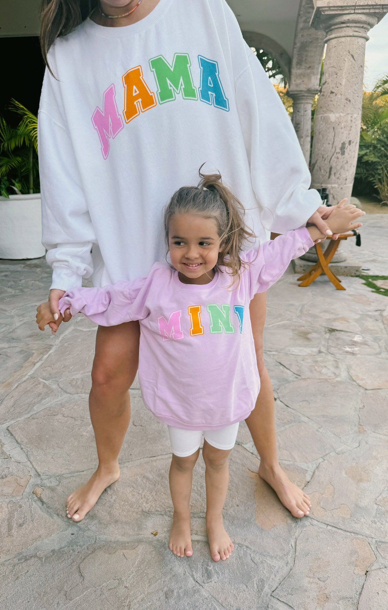 Pink Graphic Crewneck Sweatshirt for Women & Kids | Davis