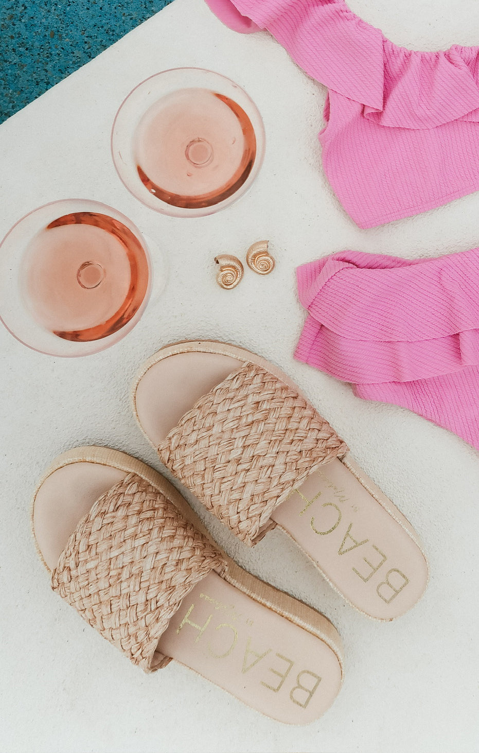 Beige Raffia Platform Sandals | Matisse Cairo Slide