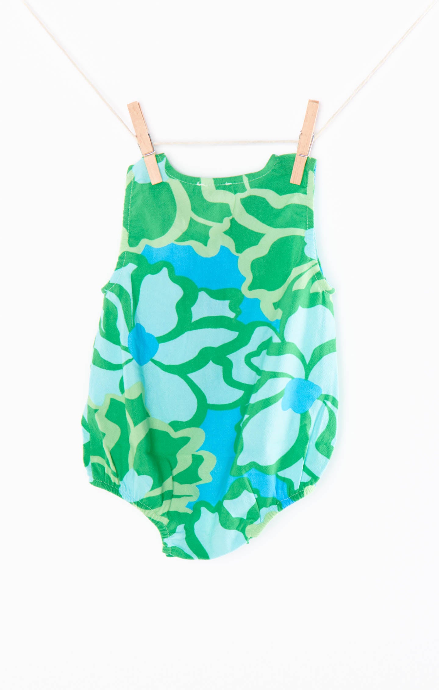 Abstract Poppy Baby Onesie with Easy Neck Buttons | Rowan