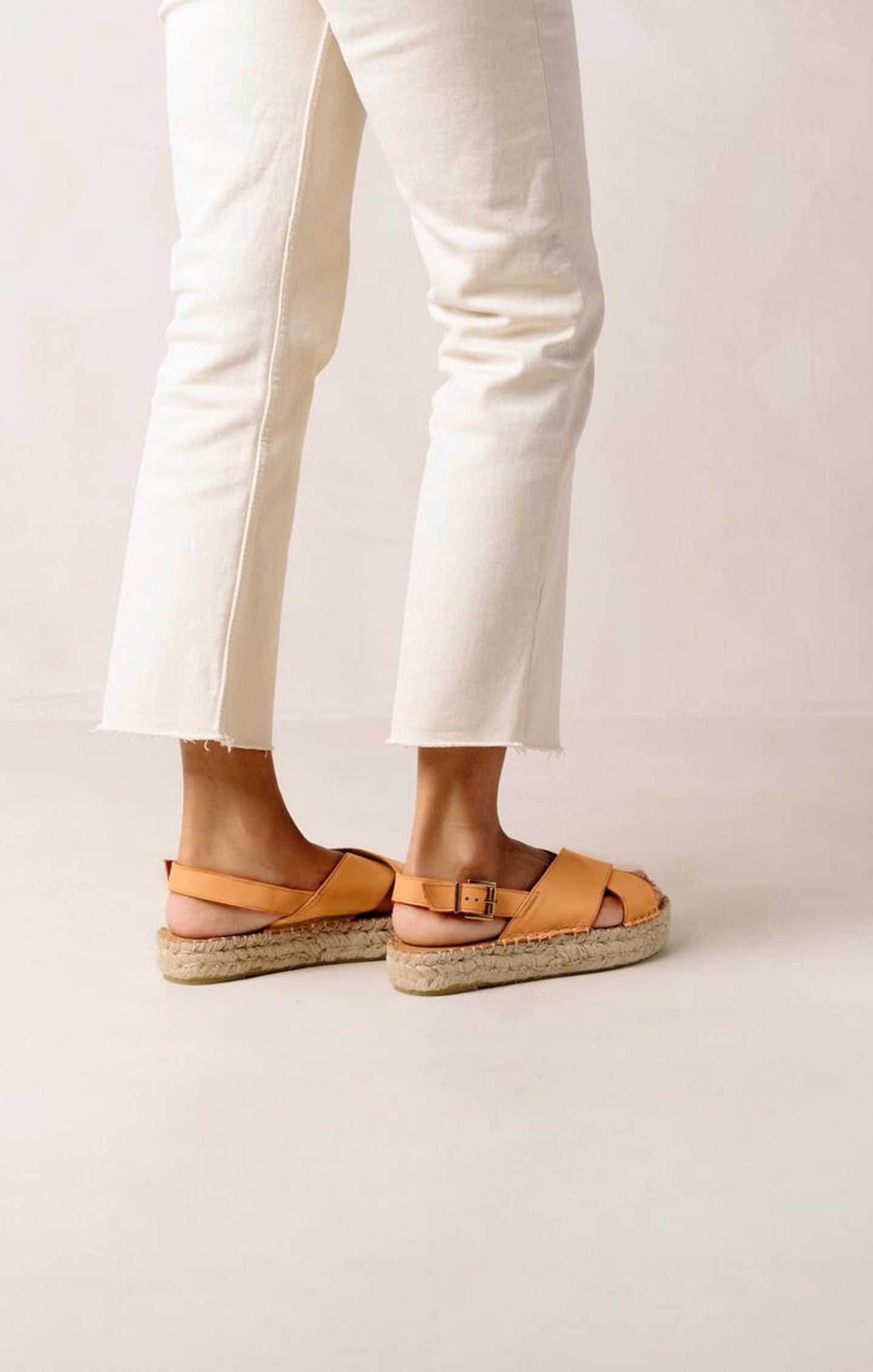 Tangy Orange Platform Sandals | Alohas Crossed Design