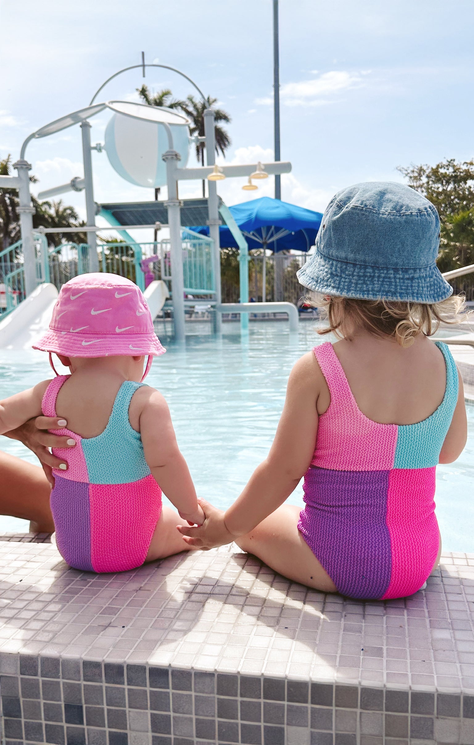 Barbie™ Colorblock Scrunch One-Piece Swimsuit for Kids | Little Scrunch