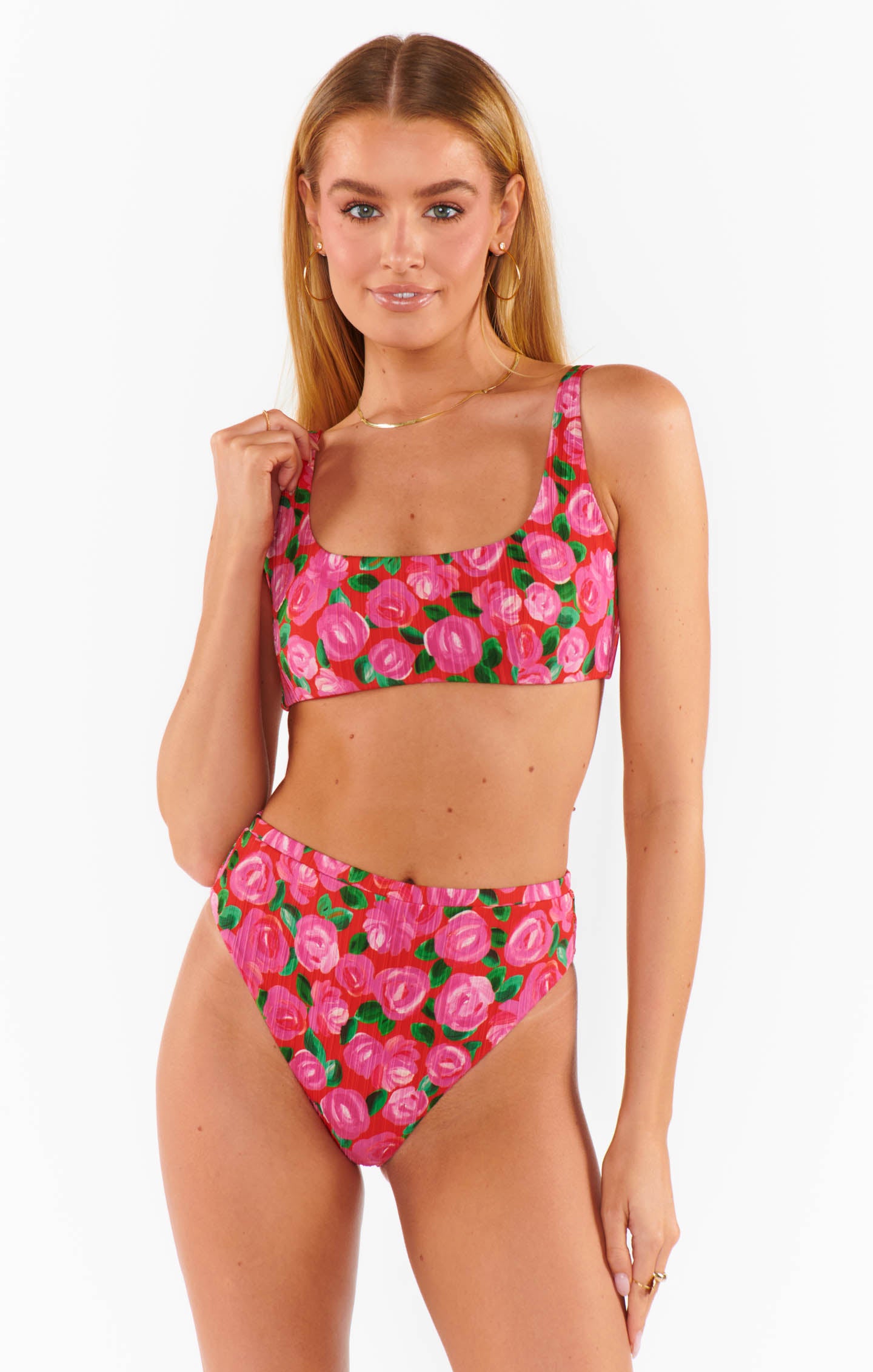 Floral Swim Top with Tie Back | Sanibel by Rosie Blooms