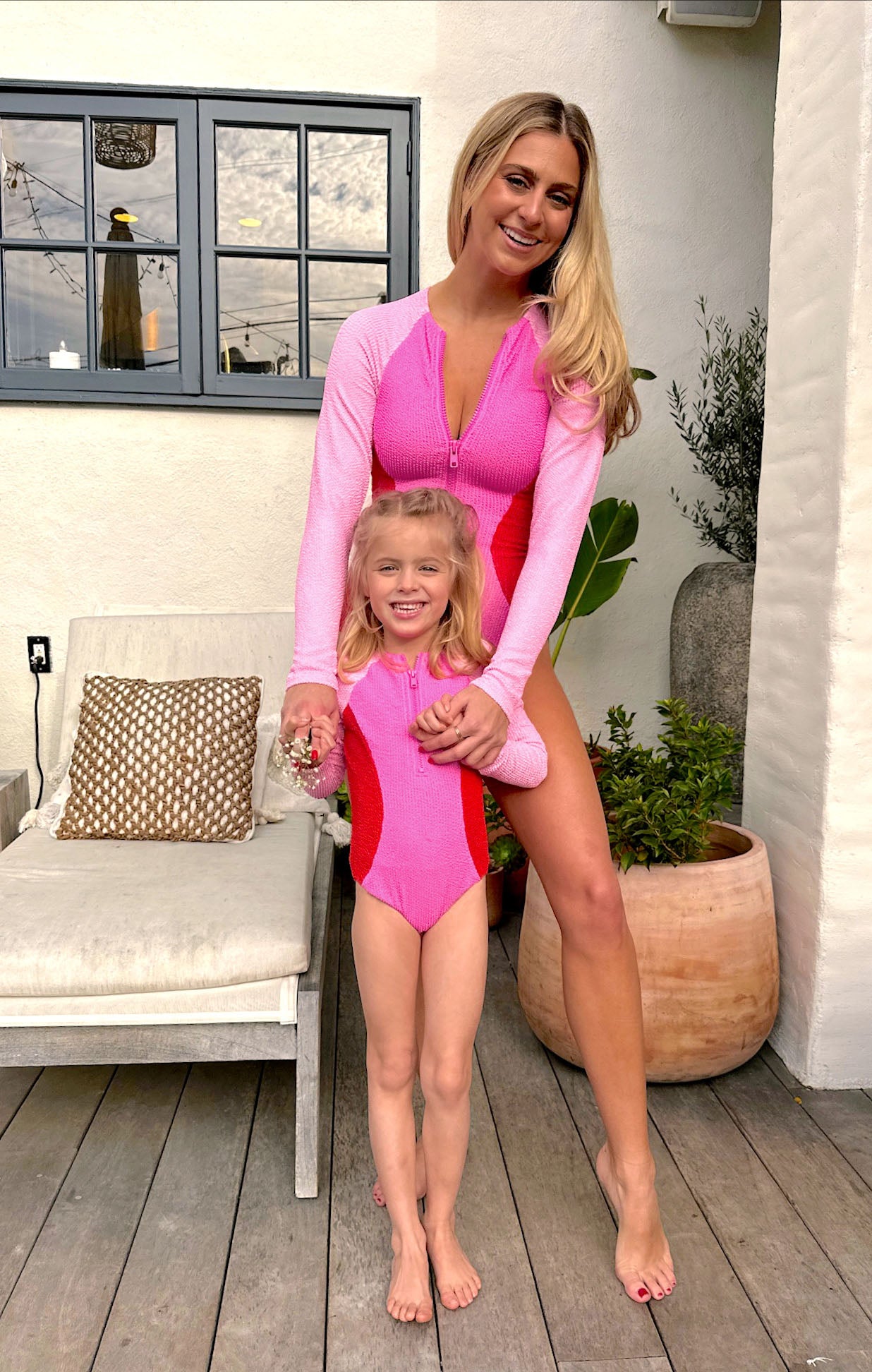 Pink Scrunch One Piece for Baby Girls | Little Surfside
