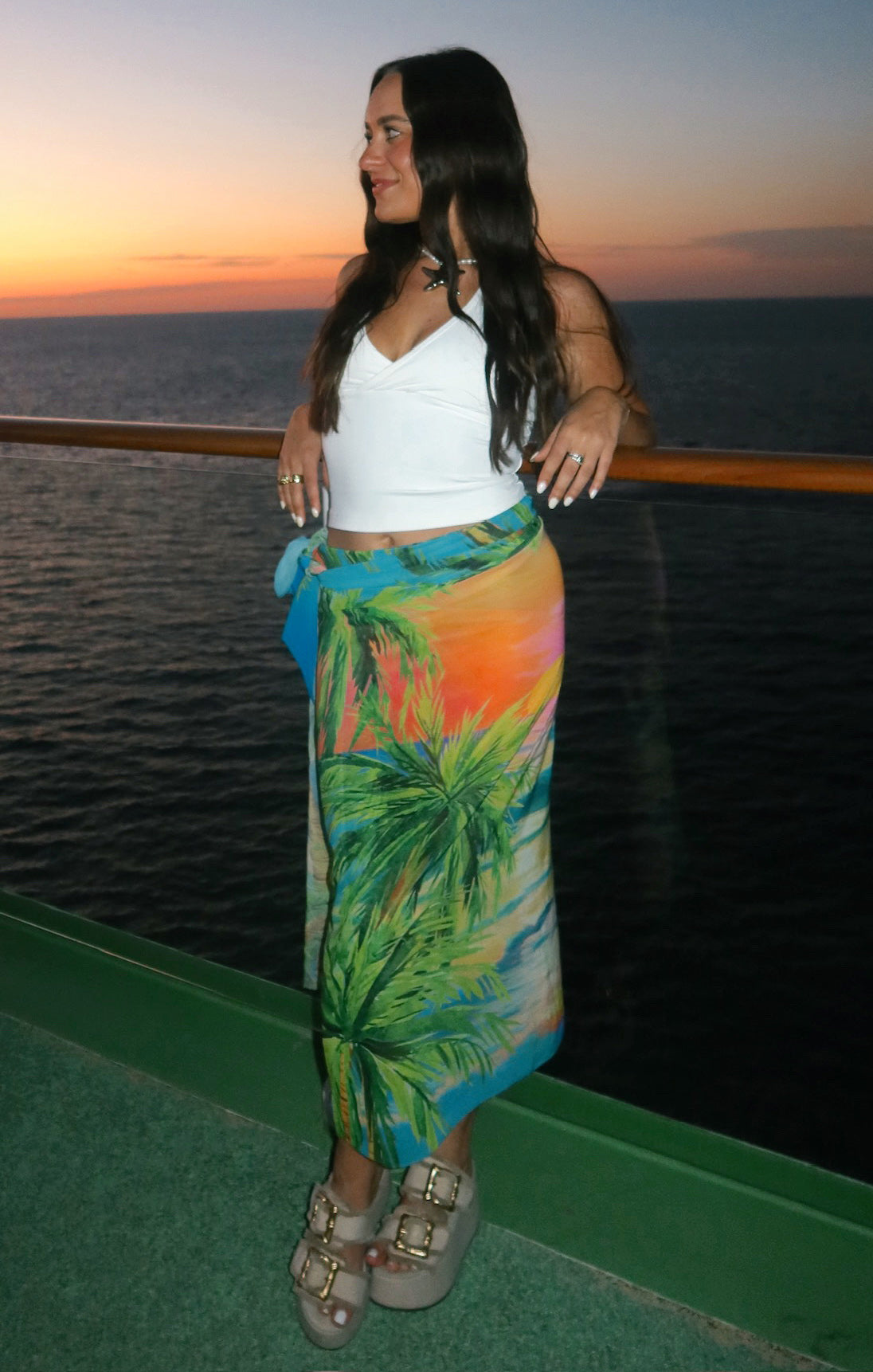 Long Beach Sarong for Swimsuits & Cover-Ups | Kiran Sunset