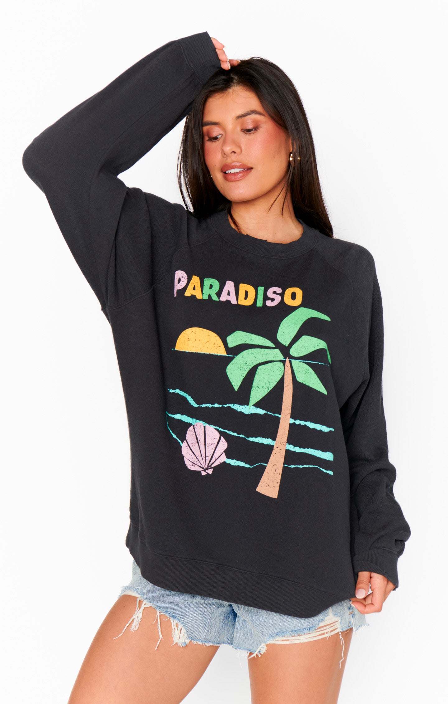 Paradiso Graphic Knit Pullover with Scoop Neck | Simon