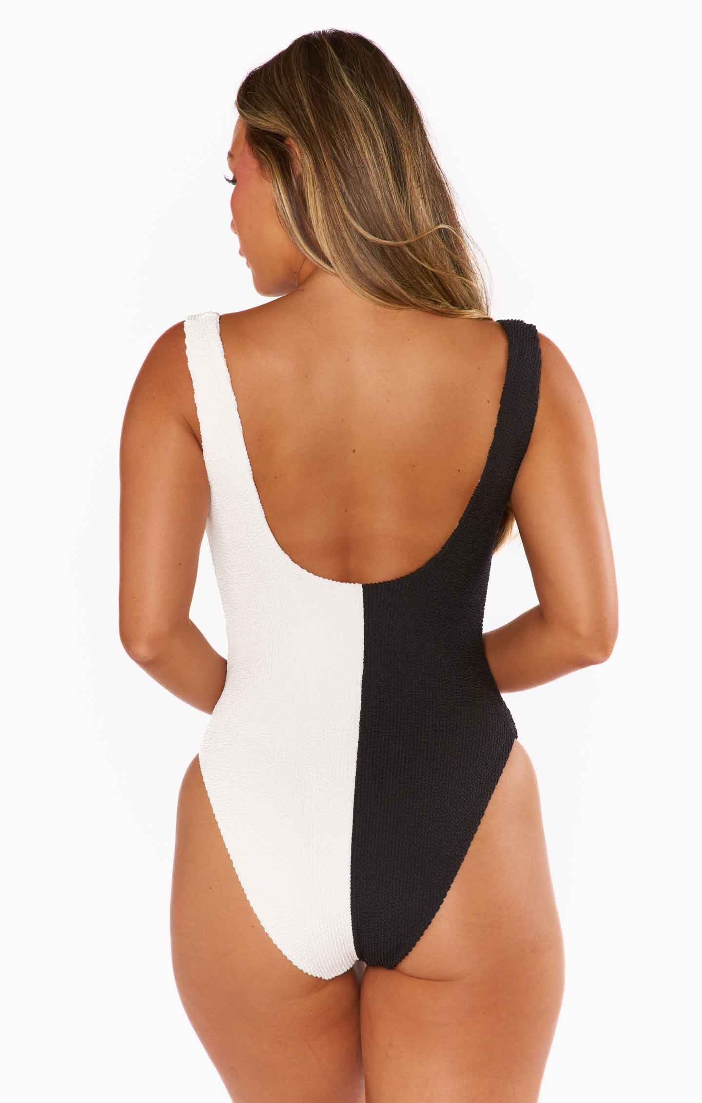 Colorblock Scrunch One Piece with Scoop Back | Domino