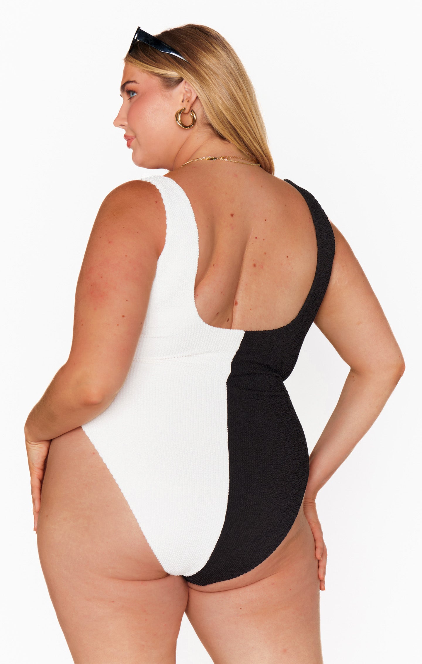 Colorblock Scrunch One Piece with Scoop Back | Domino