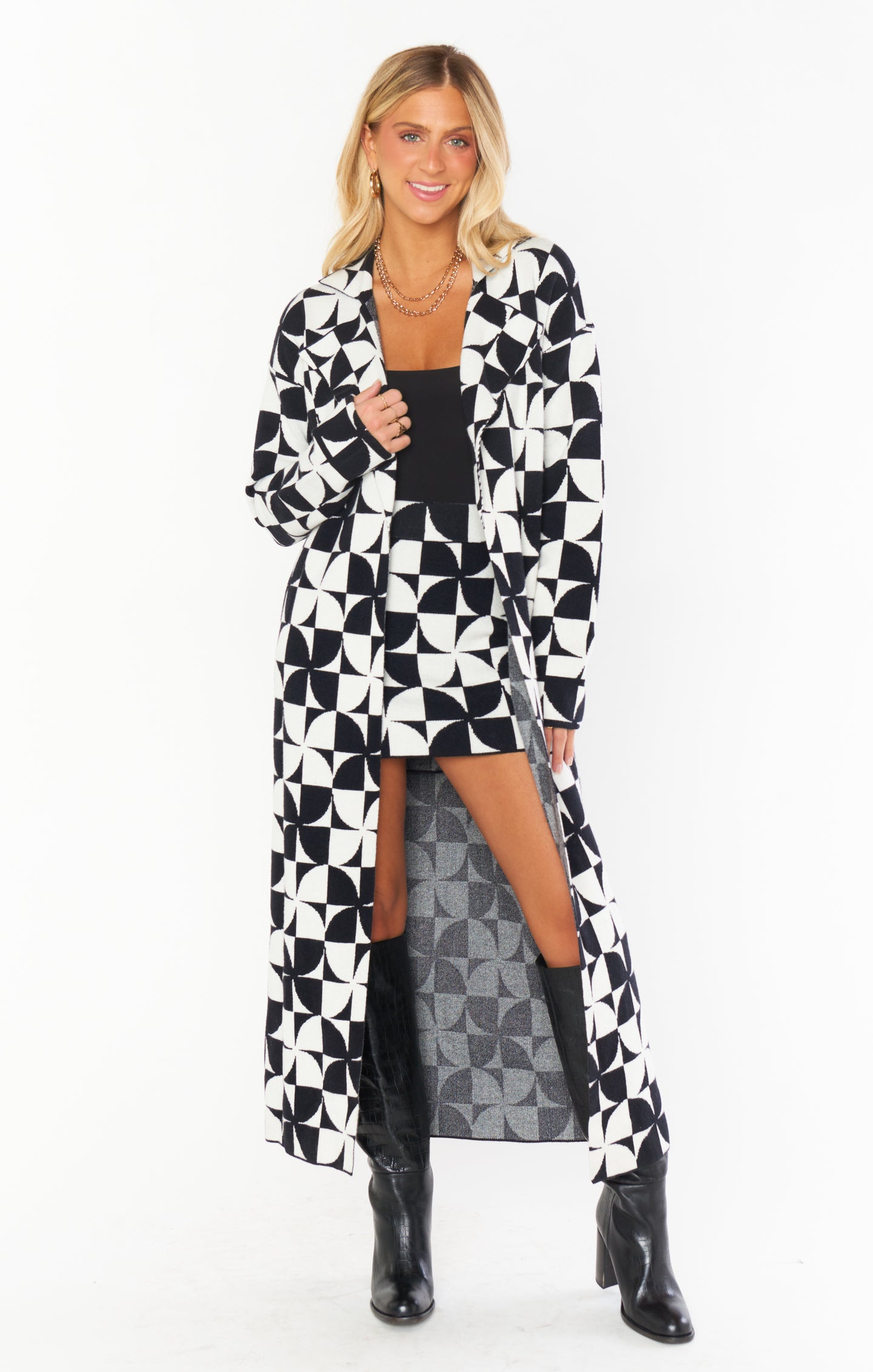 Retro Knit Sweater Jacket with Open Front Design | Jane Sixties