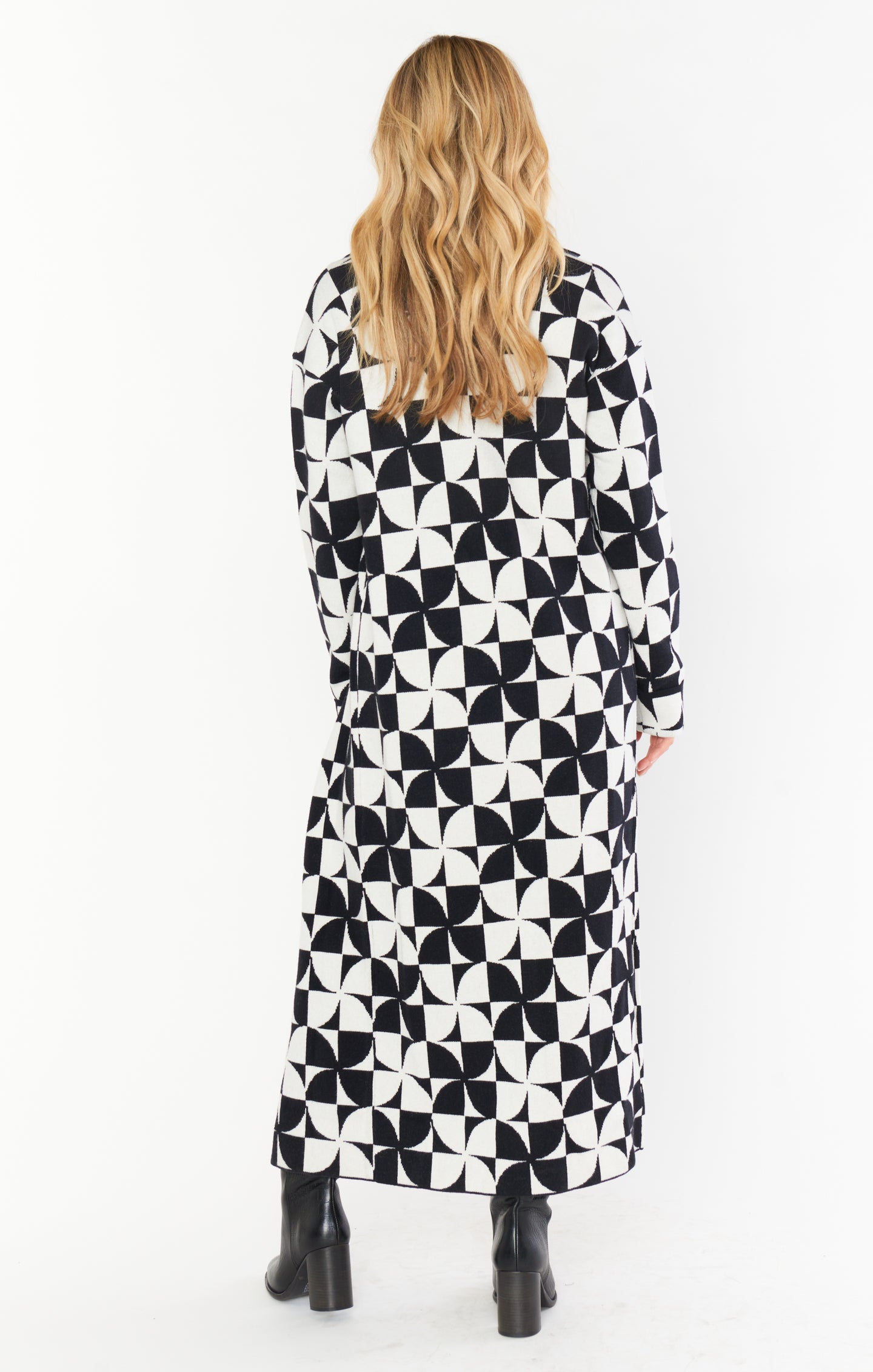 Retro Knit Sweater Jacket with Open Front Design | Jane Sixties