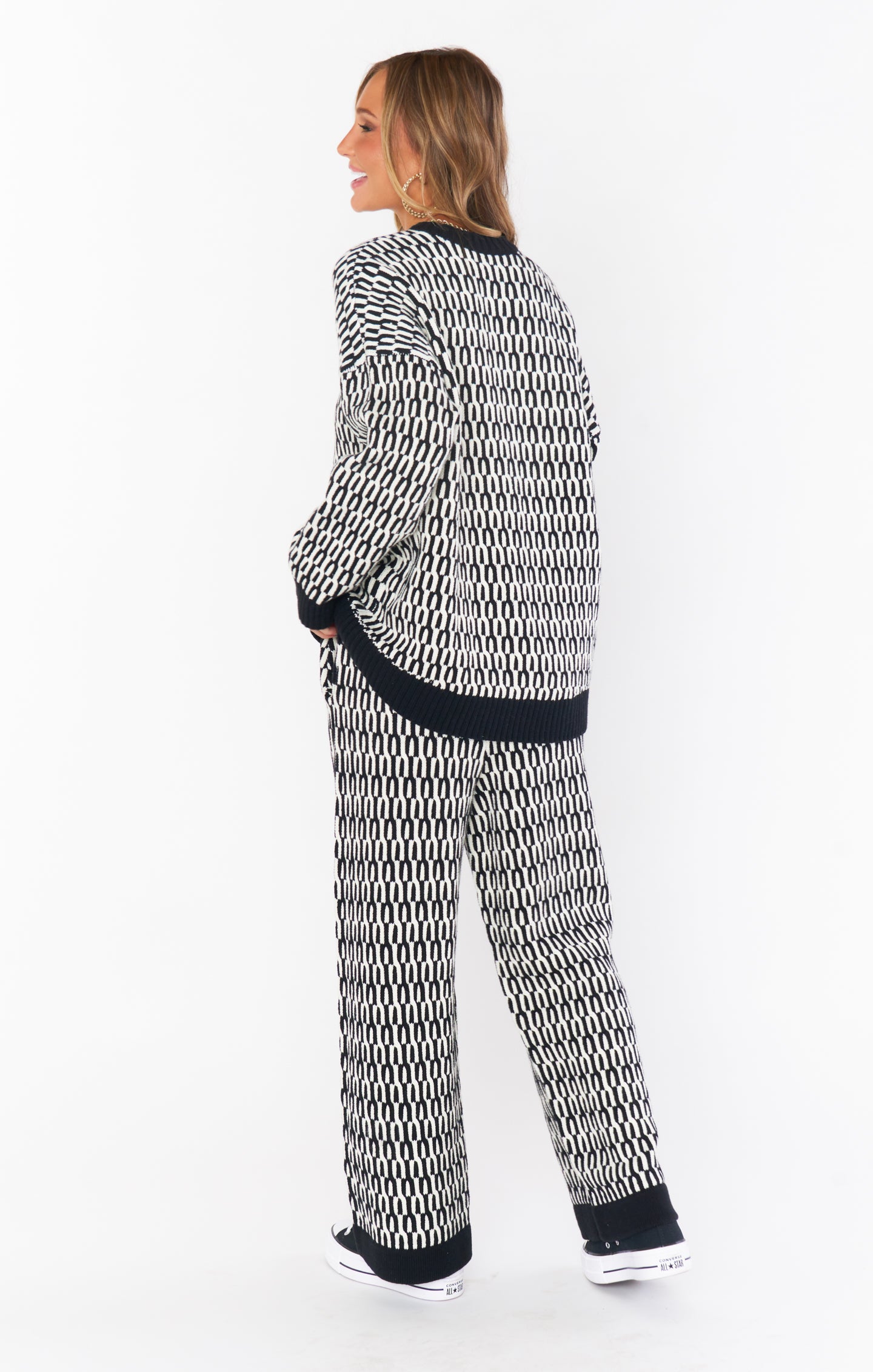 Cozy Geo Knit Sweater for Women | Chilly Metro Style