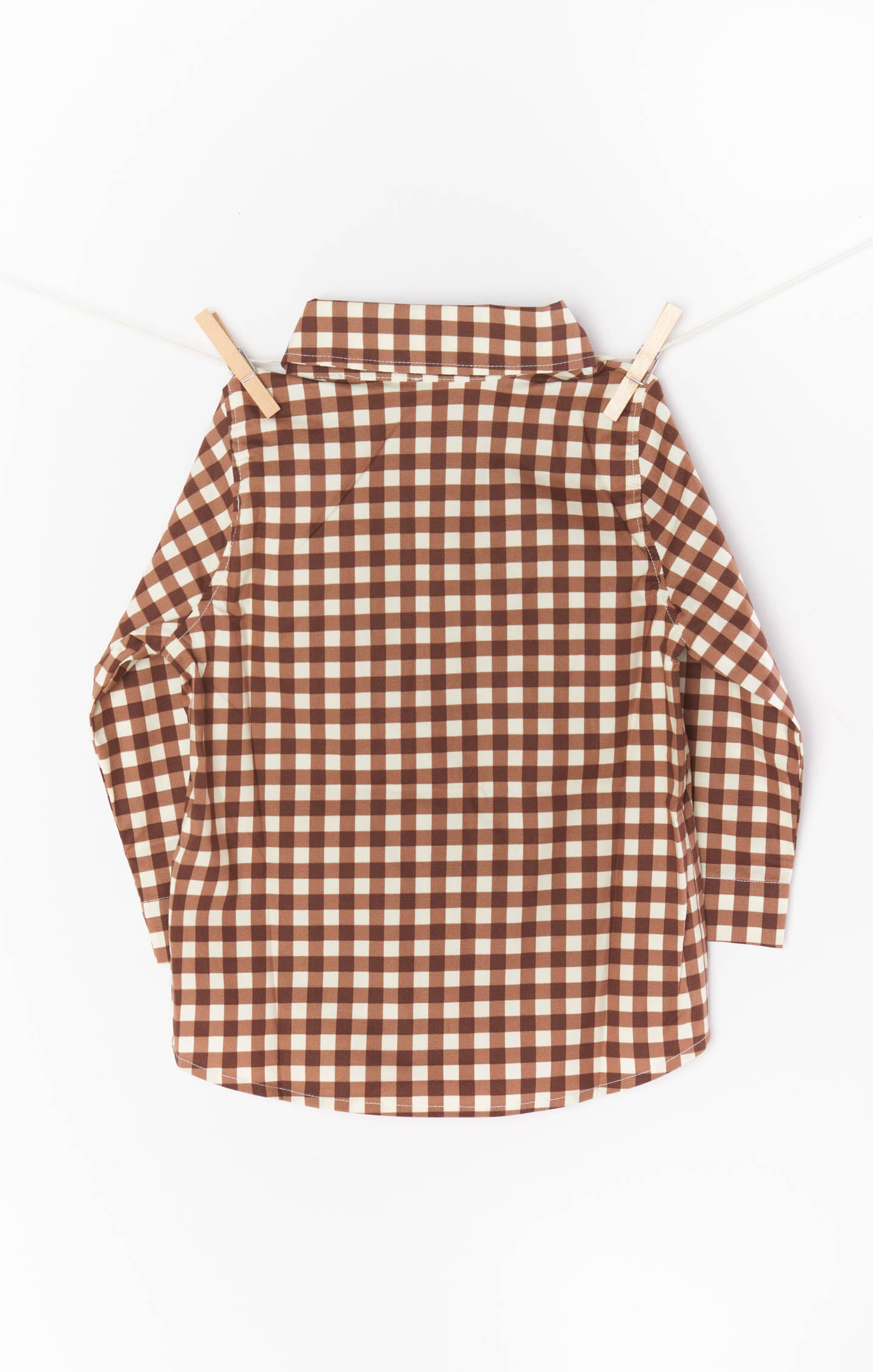 Brown Gingham Button-Down Shirt for Toddlers | Lil Easy