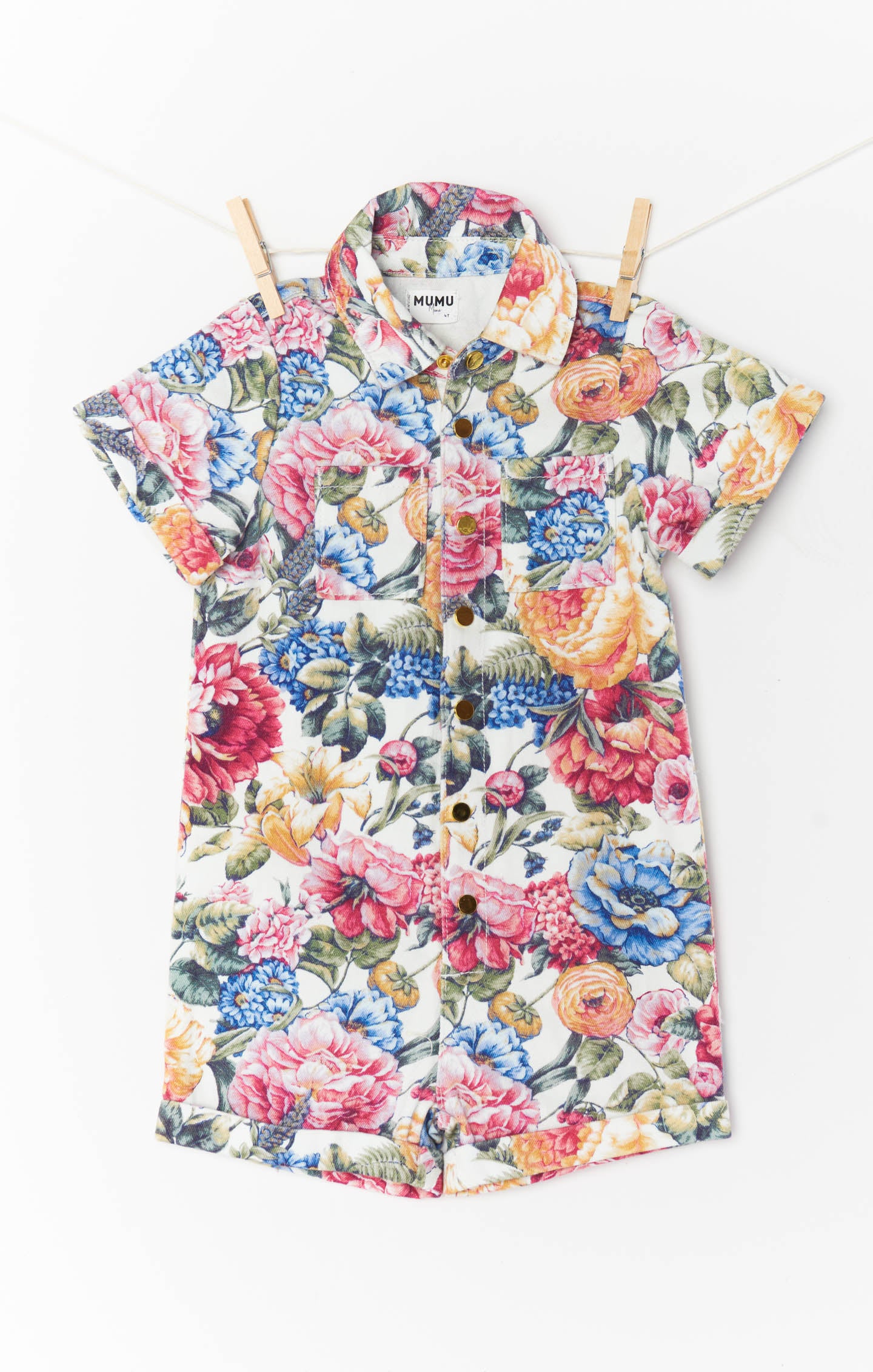 Denim Mini Romper for Kids | Dusty Meadows