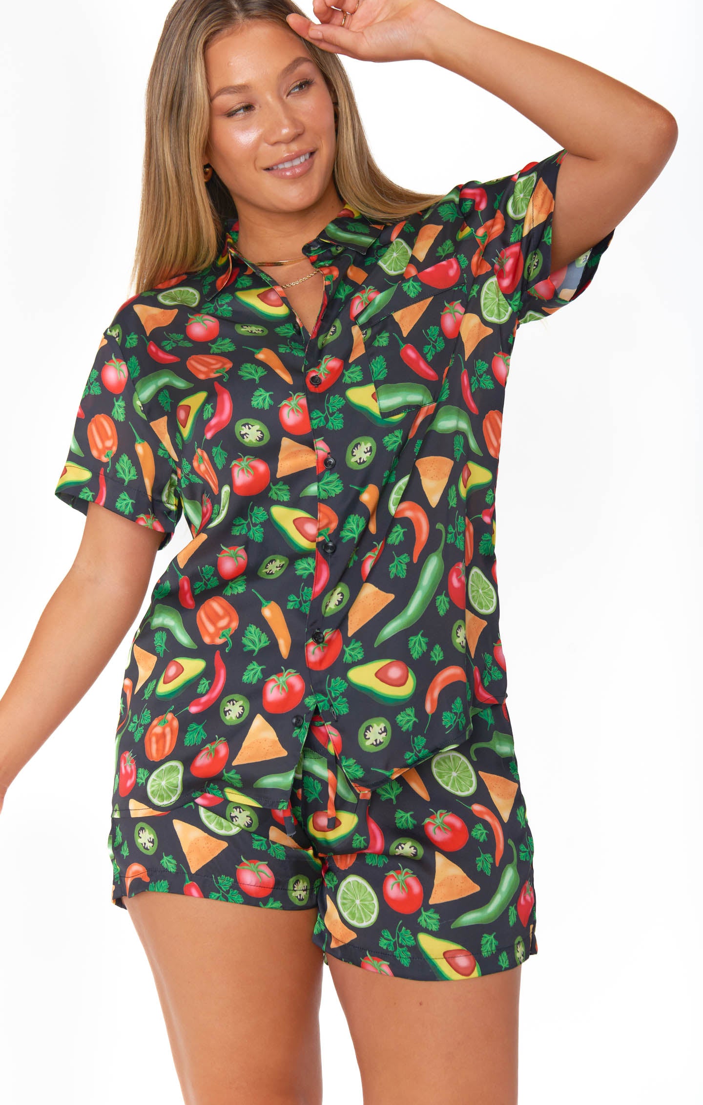 Queso Print Short Sleeve PJ Set | Show Me Your Mumu & MR EATWELL