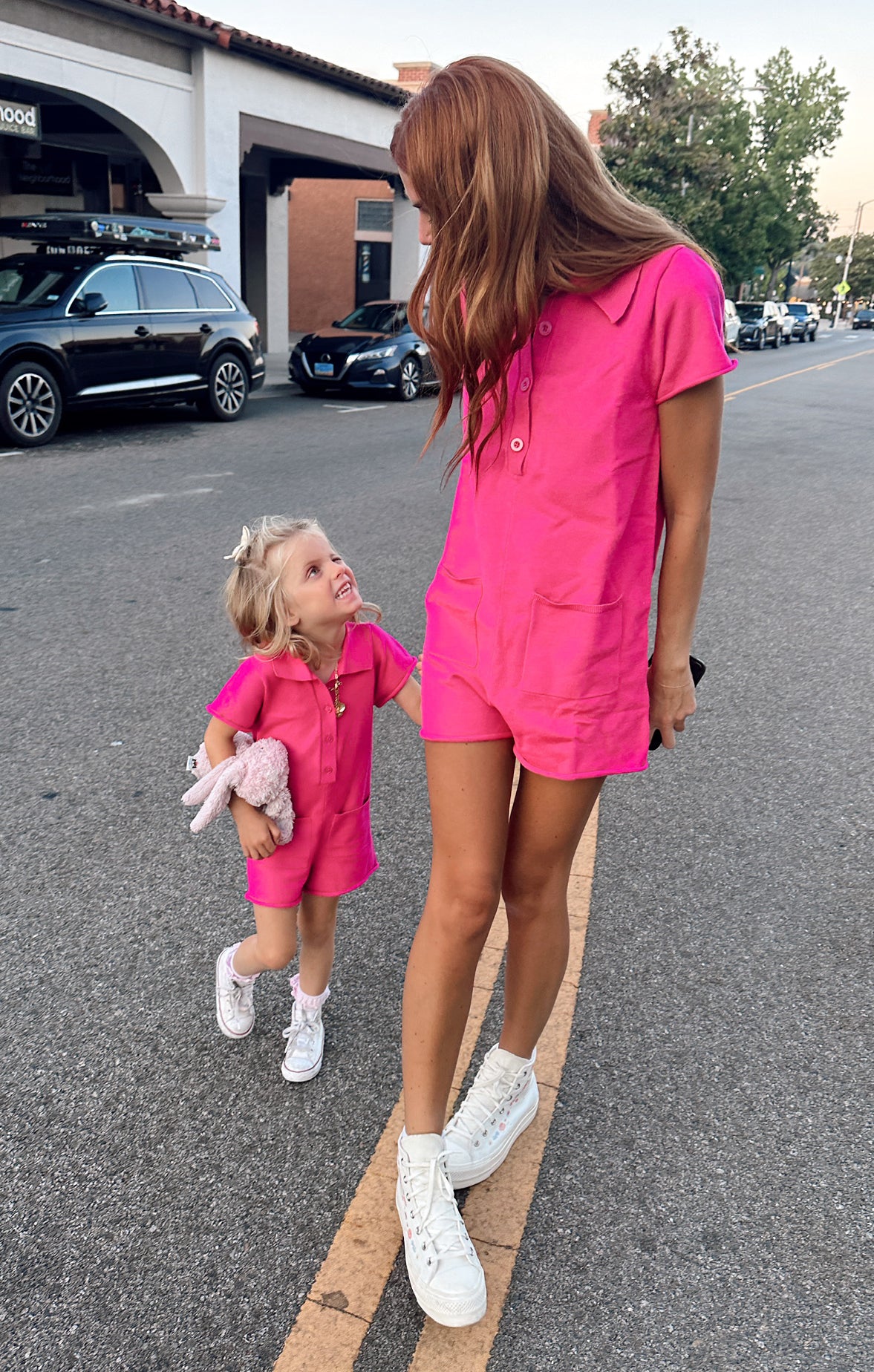 Baby Sweater Romper in Hot Pink | Mini Gio Knit Outfit