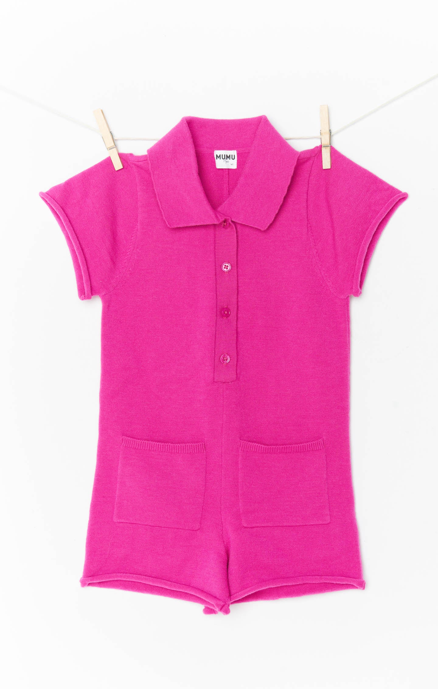 Baby Sweater Romper in Hot Pink | Mini Gio Knit Outfit