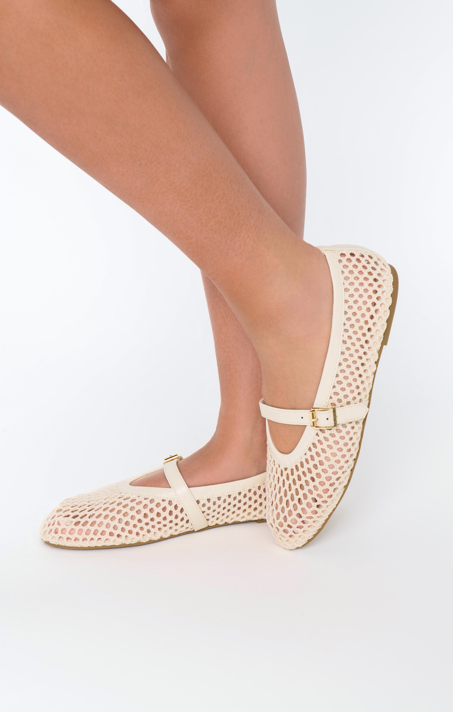 Breathable Mesh Ballet Flats with Adjustable Strap | Matisse Nolita