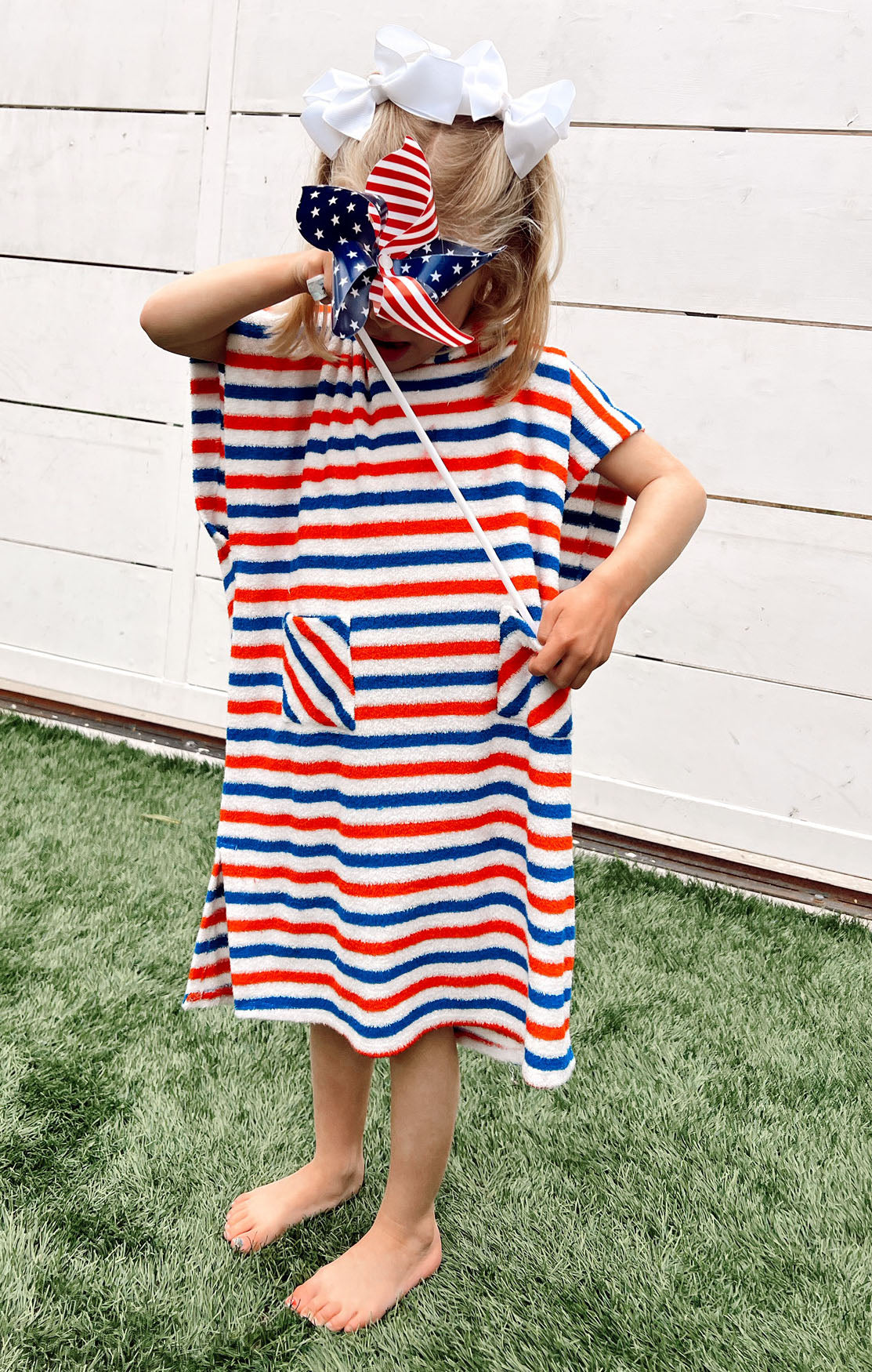 Lightweight Terry Poncho for Kids | Americana Terry