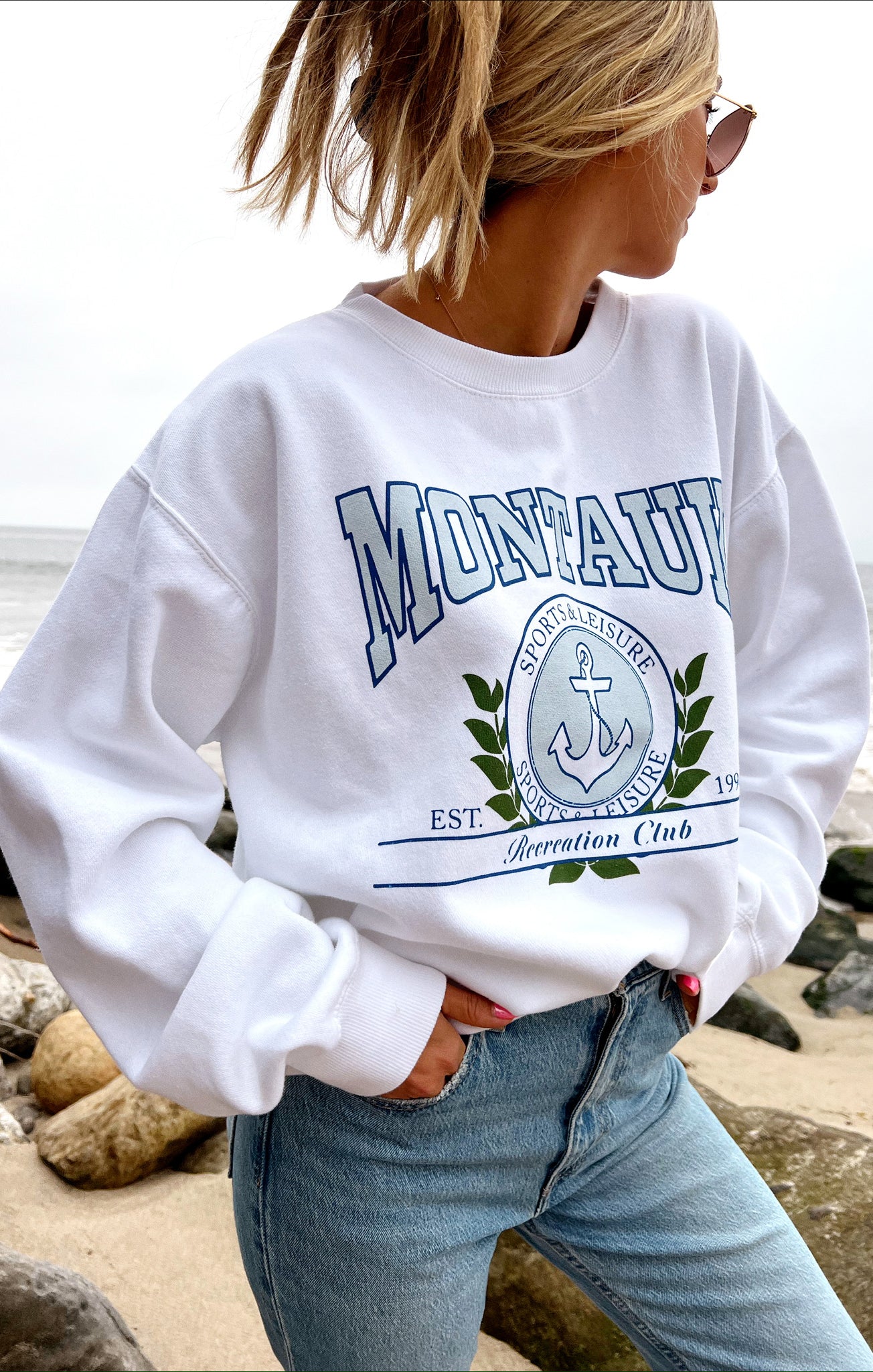 Oversized Montauk Graphic Sweatshirt for Women | Stanley