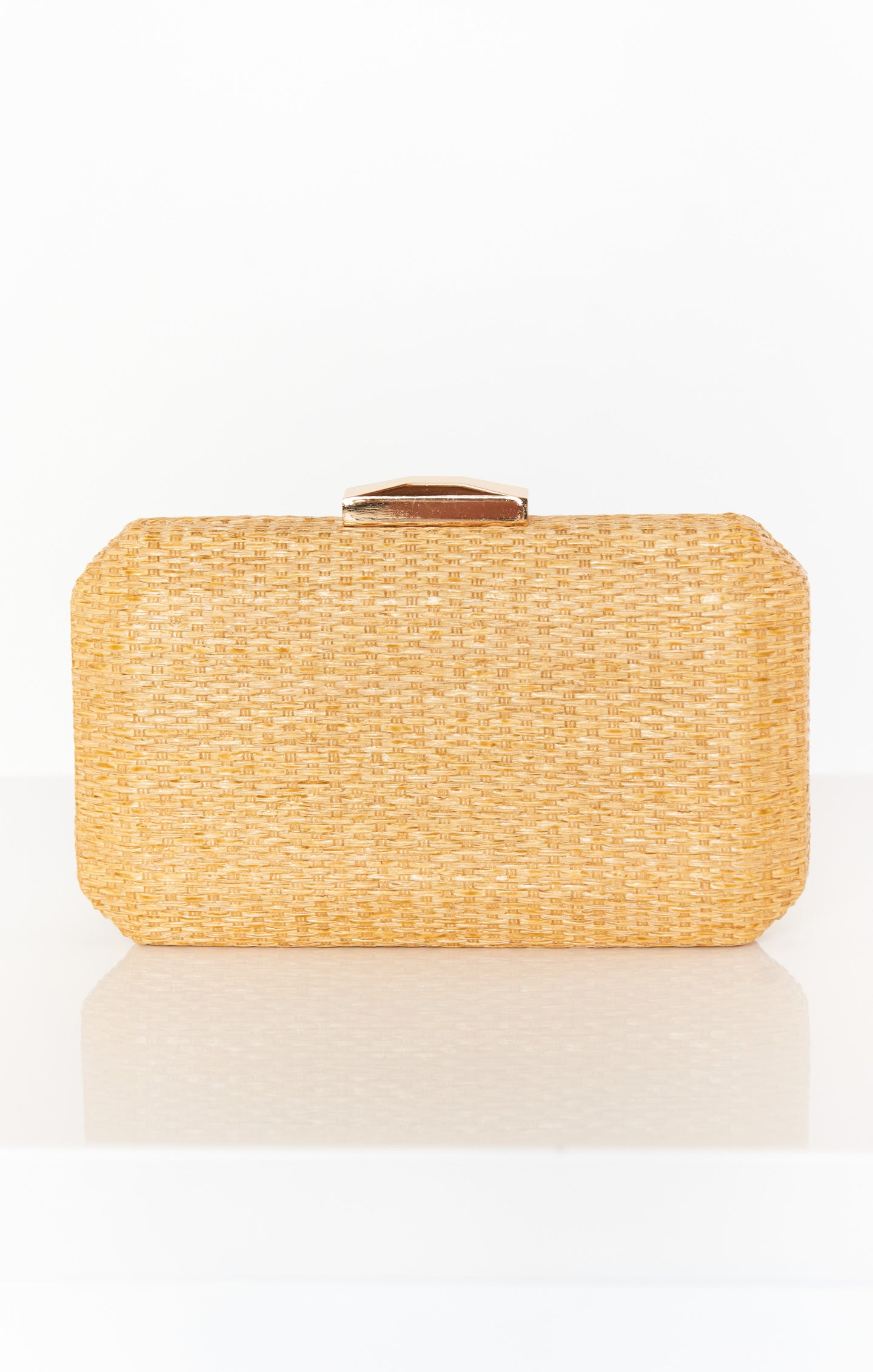 Woven Clutch Purse with Gold Hardware | Norah Natural