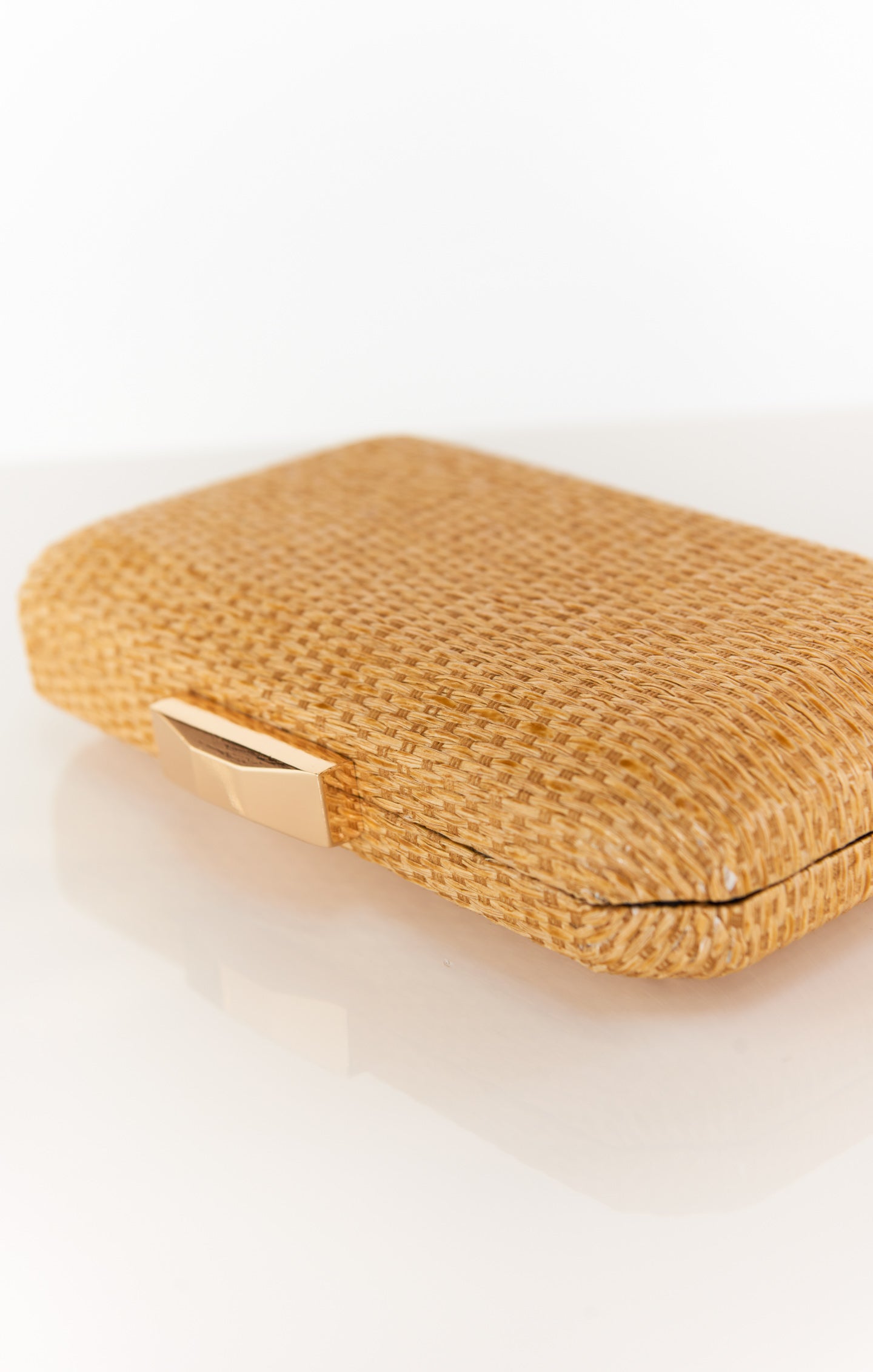 Woven Clutch Purse with Gold Hardware | Norah Natural